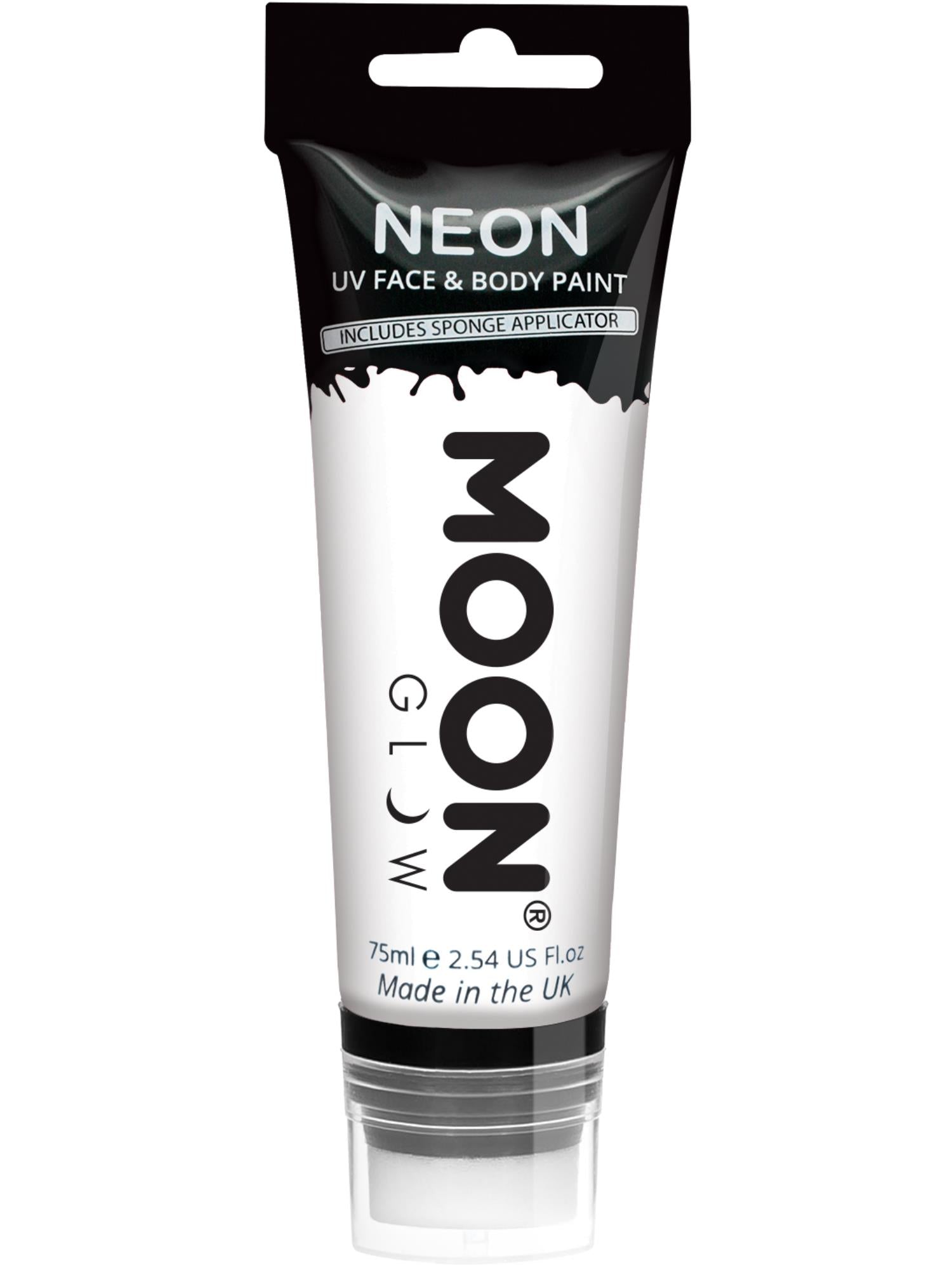 Moon Glow Supersize Intense Neon UV Face Paint, Wh 1