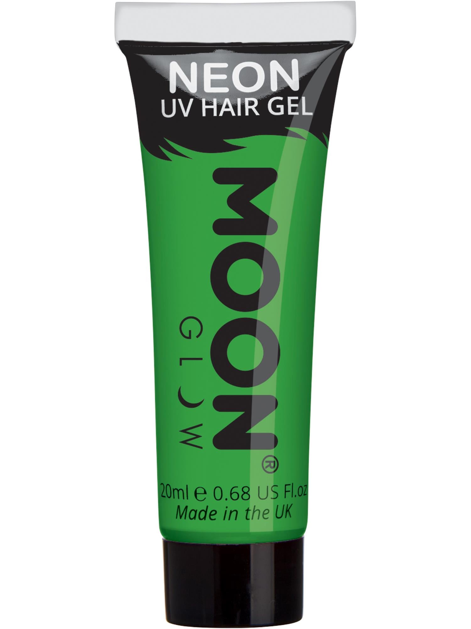 Moon Glow Intense Neon UV Hair Gel, Intense Green 1