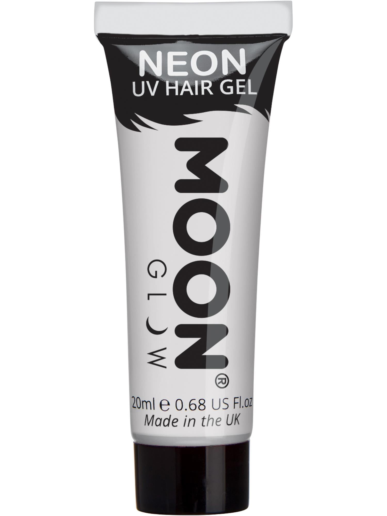 Moon Glow Intense Neon UV Hair Gel, White 1