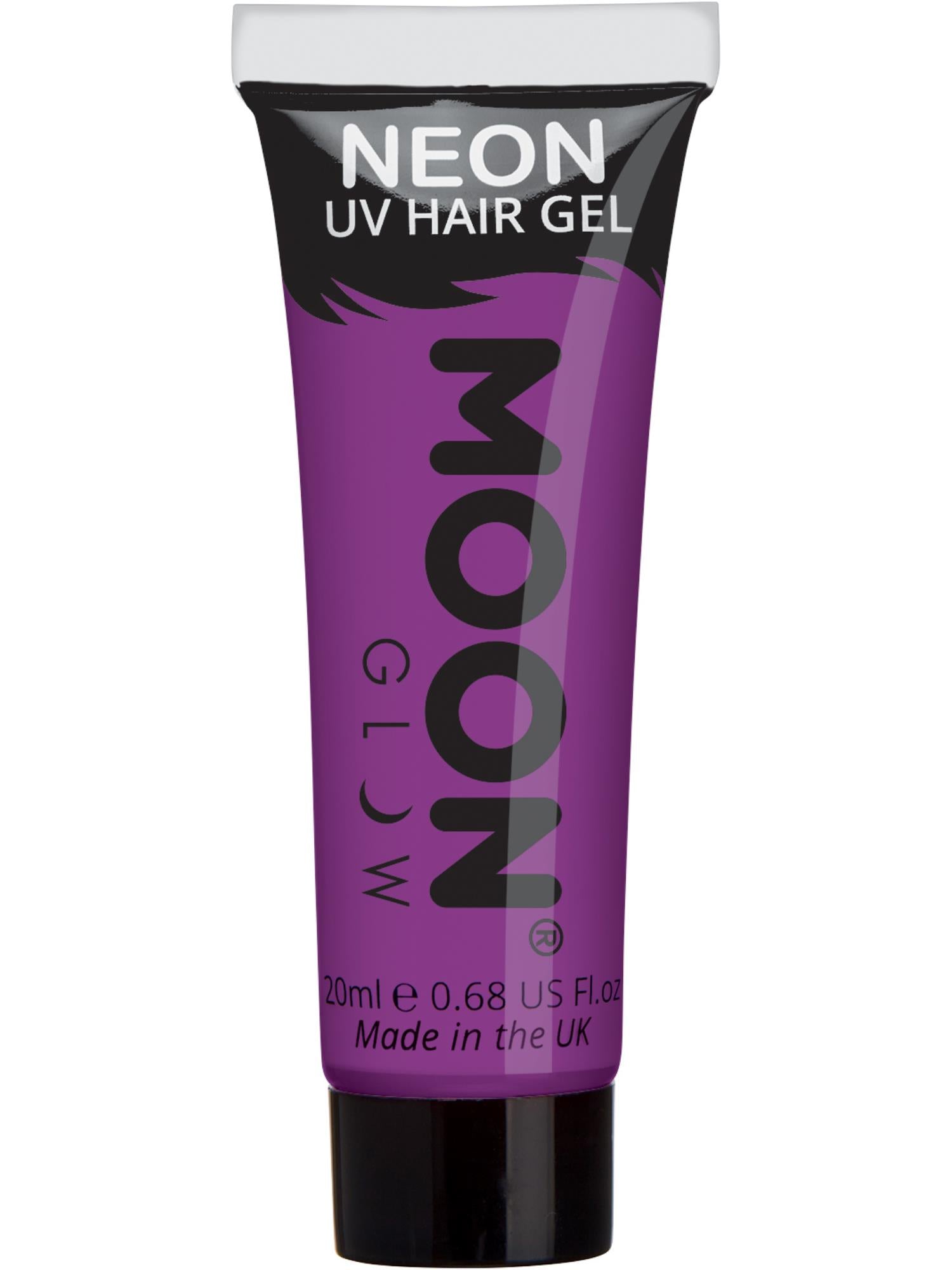 Moon Glow Intense Neon UV Hair Gel, Intense Purple 1