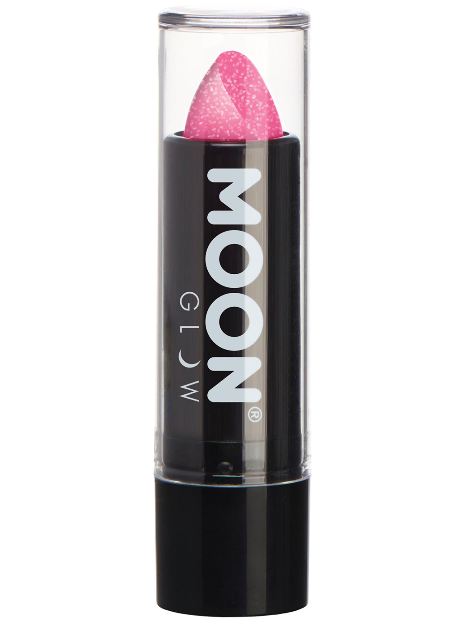 Moon Glow - Neon UV Glitter Lipstick, Hot Pink 1