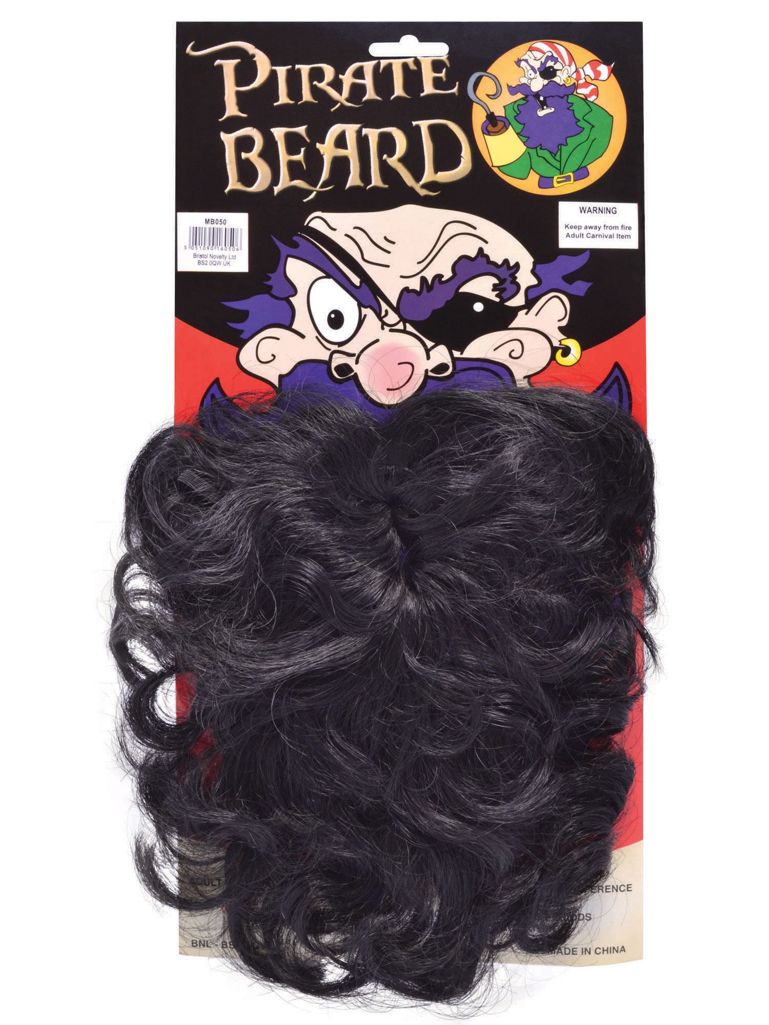 Pirate Beard. Wavy Black 1