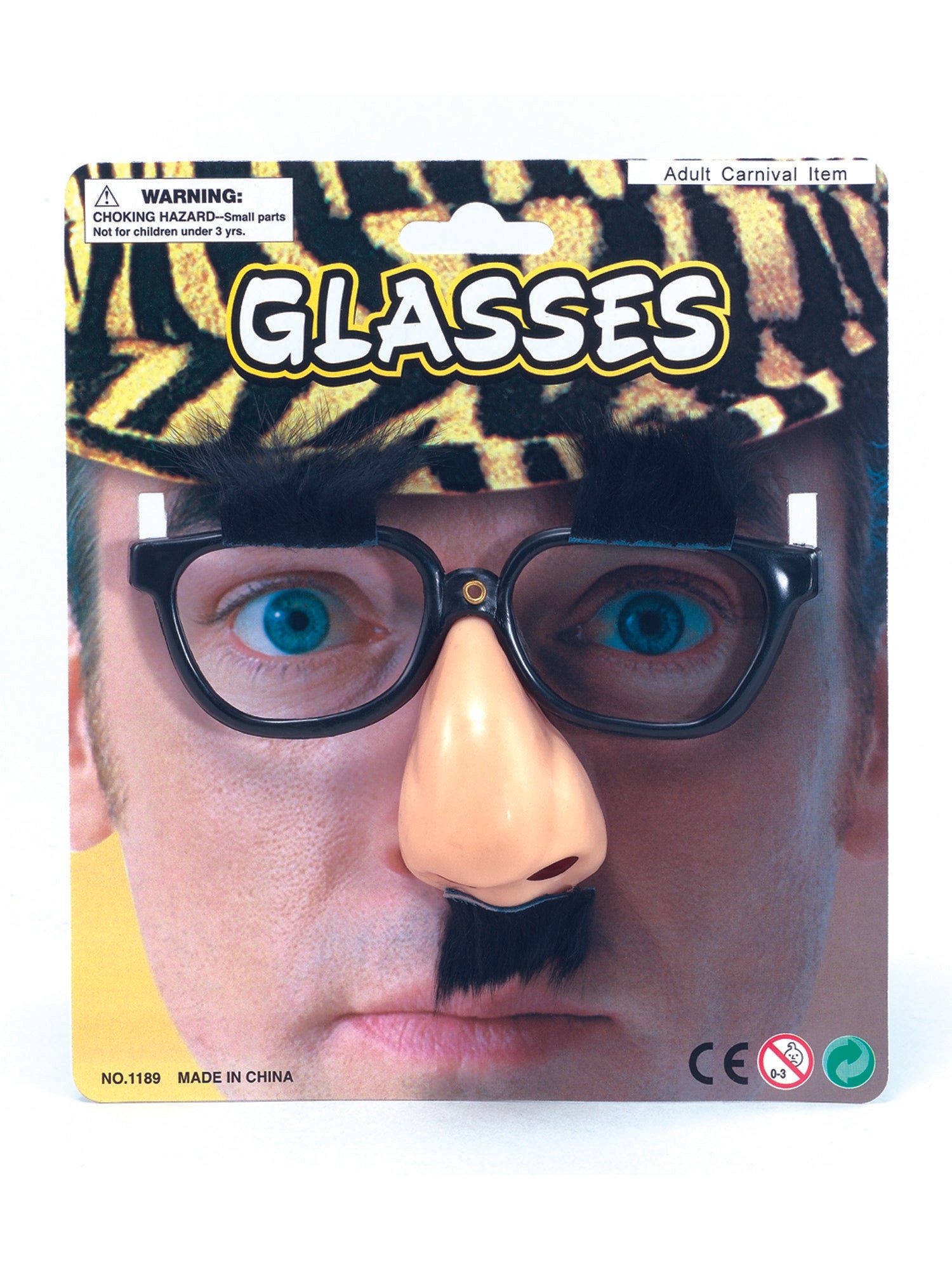 Novelty Glasses with Nose, yebrows & Tash 1