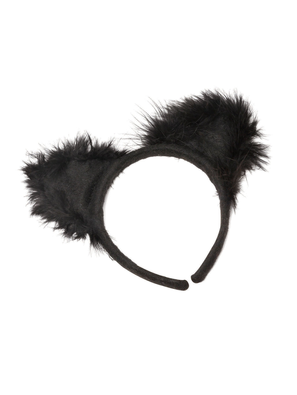 Cat Ears Marabou On Headband 2