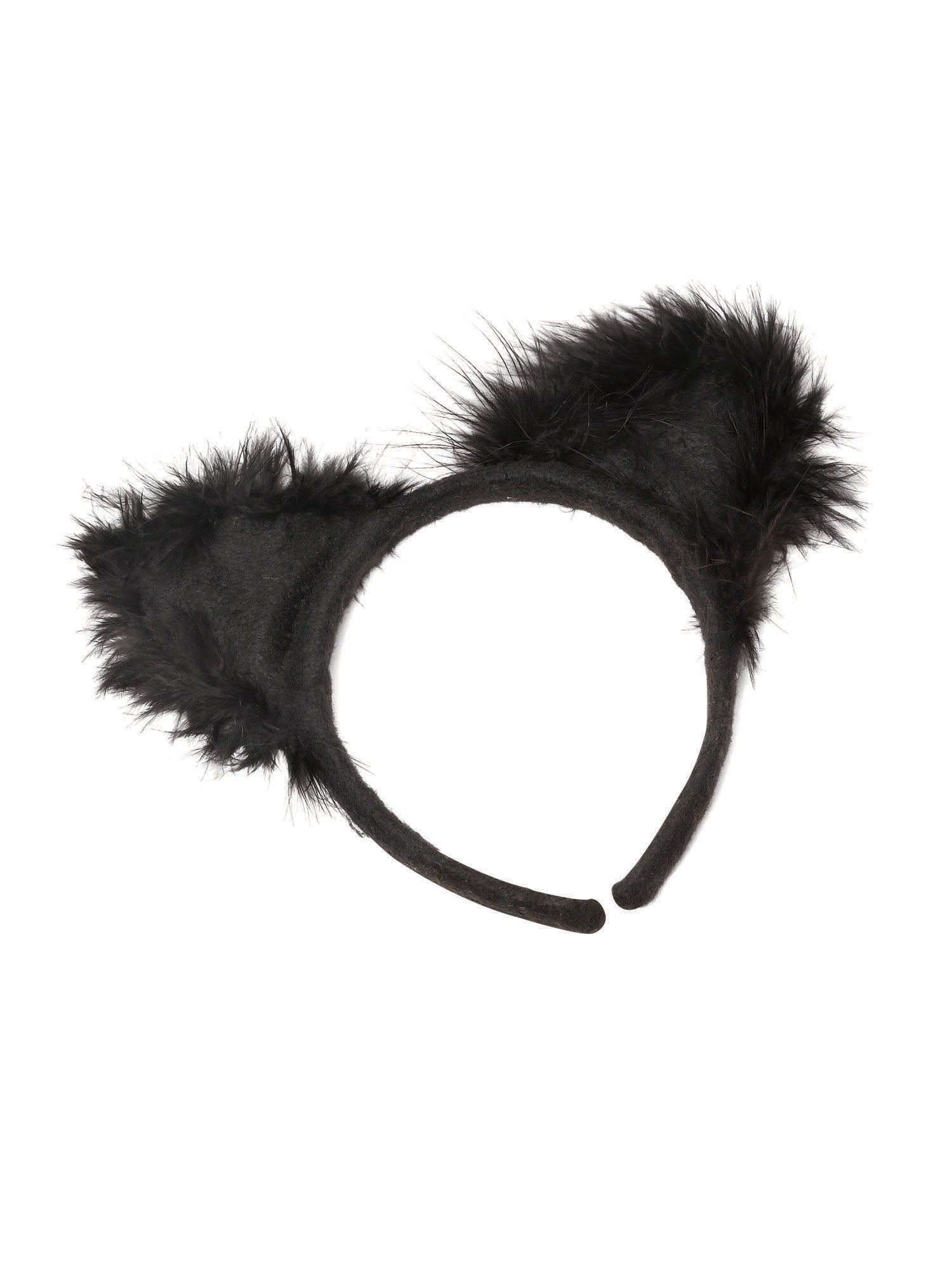 Cat Ears Marabou On Headband 3