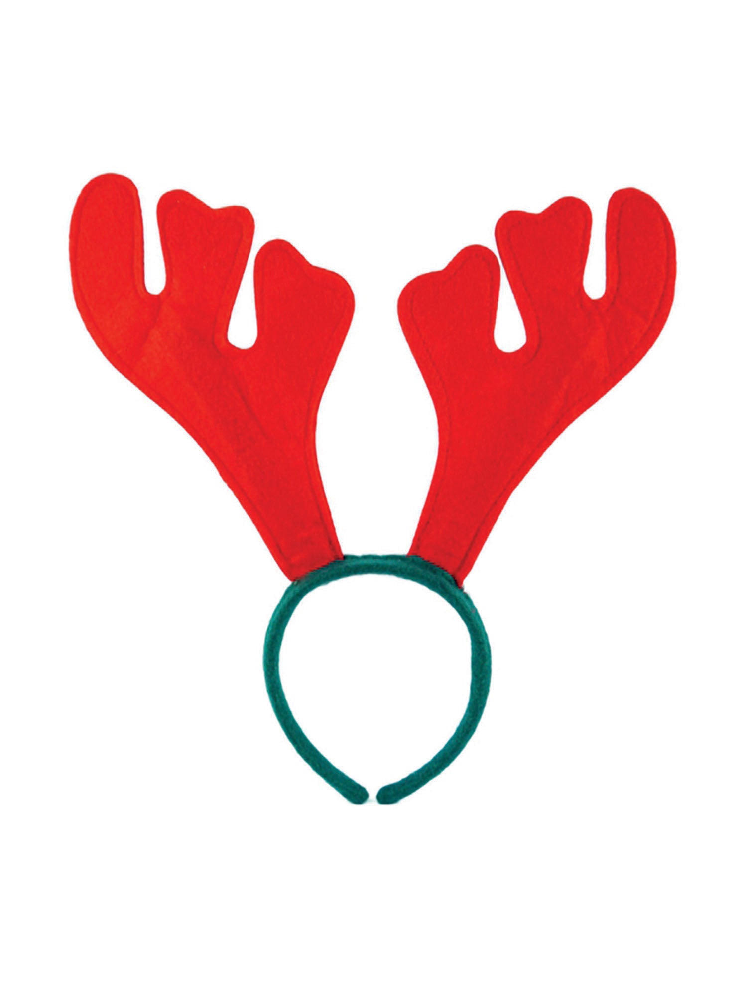 Antler Headband Felt Red/Green 1