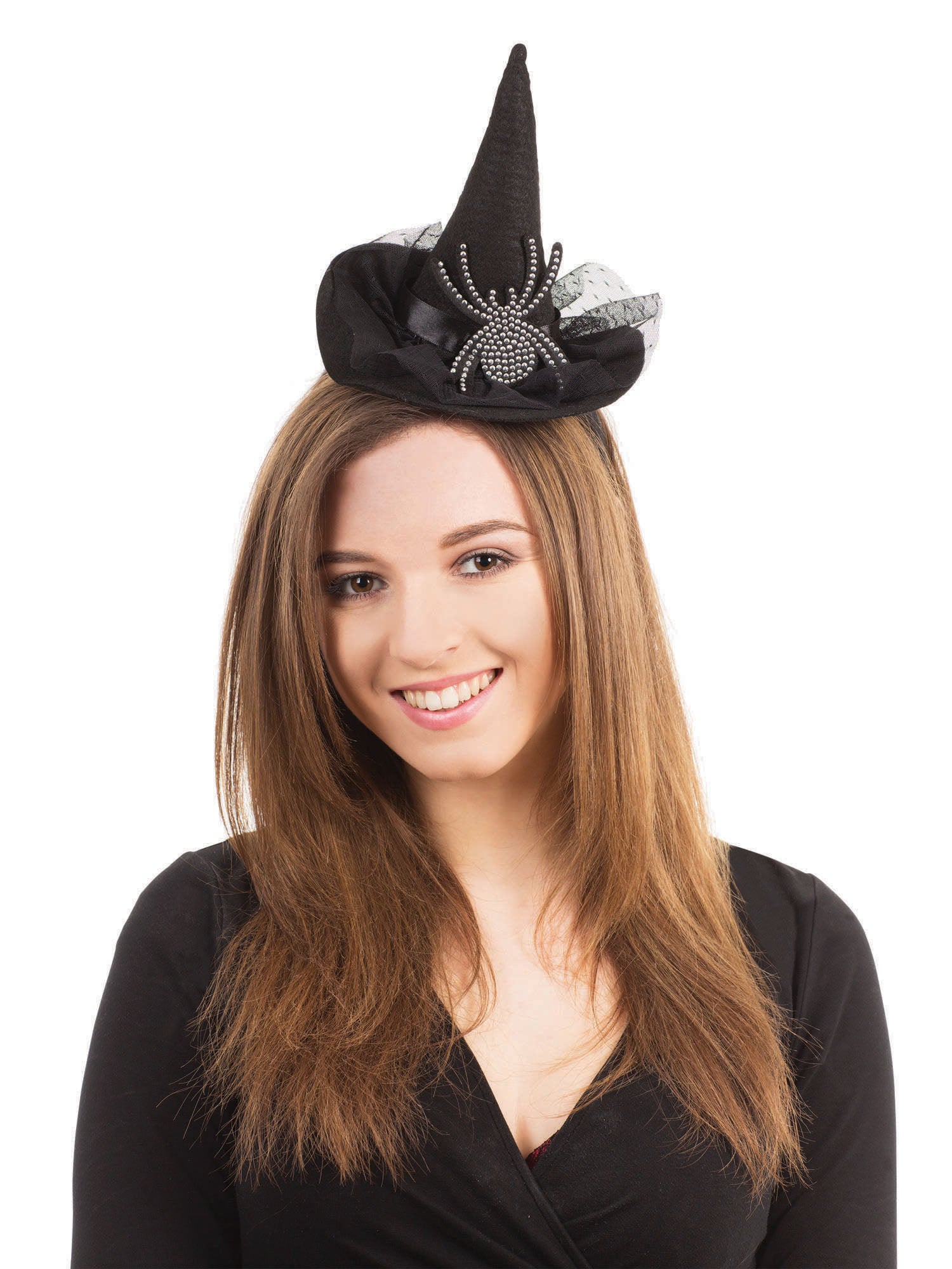 Diamante Spider Witch Hat Headband 1