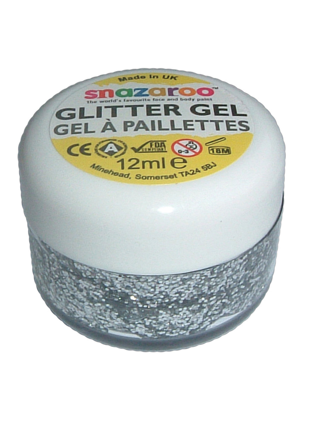 Glitter Gel 12ml, Silver 3