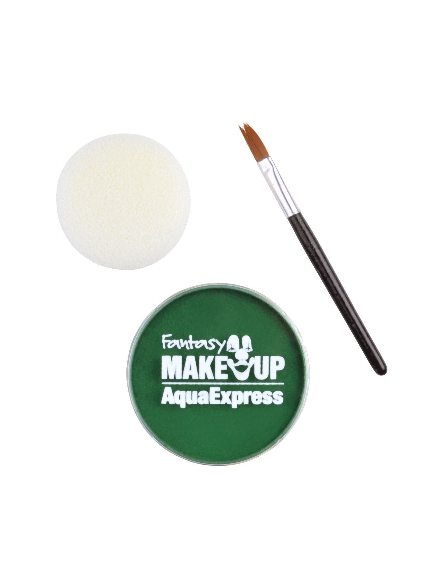 Aqua Makeup Green 15g Sponge + Brush 1