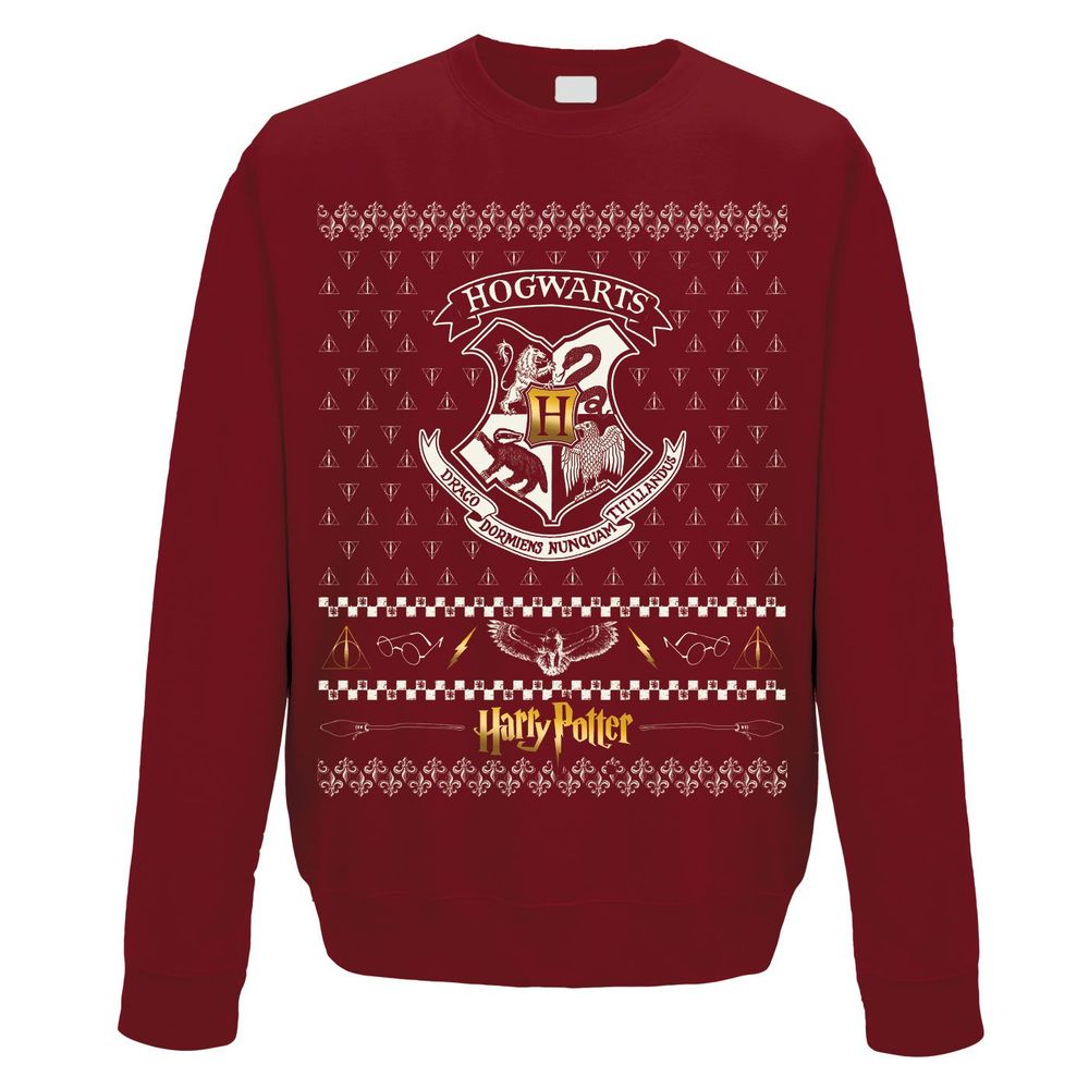 Harrypotter Xmas Crest Crewneck Sweatshirt 1