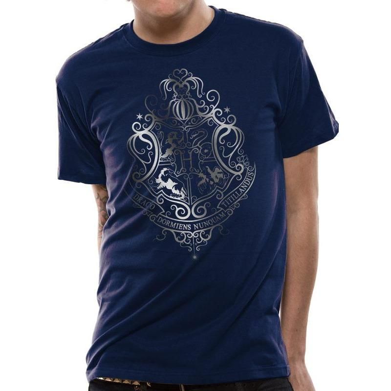 Harry Potter Silver Foil Crest T-Shirt 1