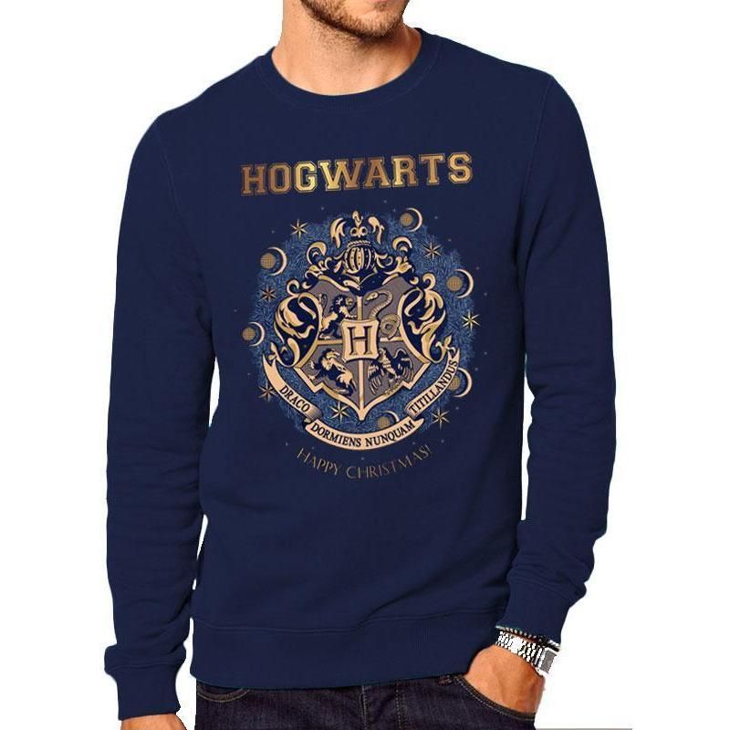 Gold Shimmer Christmas At Hogwarts Crewneck Sweatshirt 1