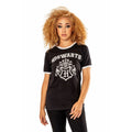 Black Hogwarts Reverse Harry Potter Ringer T-Shirt 1