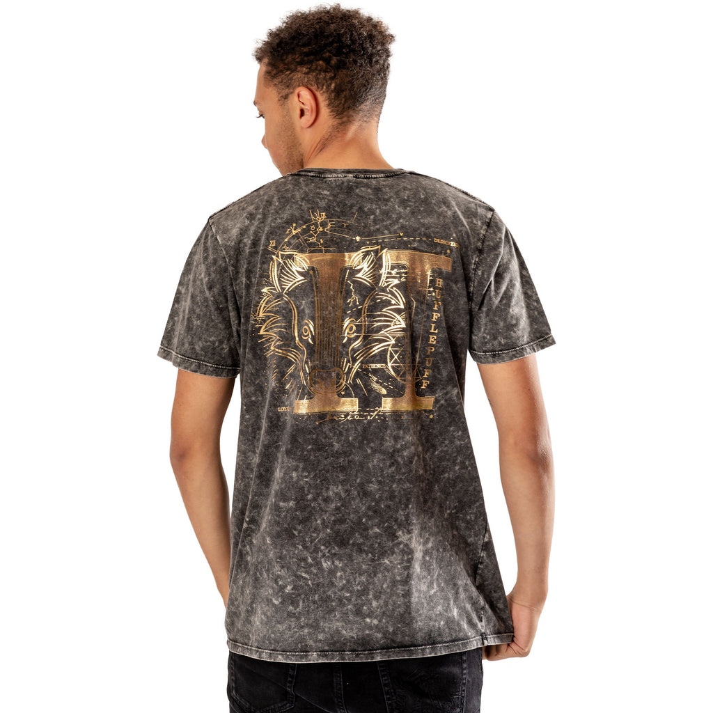 Hufflepuff Acid Wash Harry Potter Unisex T-Shirt 2