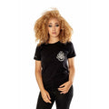 Hogwarts Crest And Arm Black Harry Potter Fitted T-Shirt 1