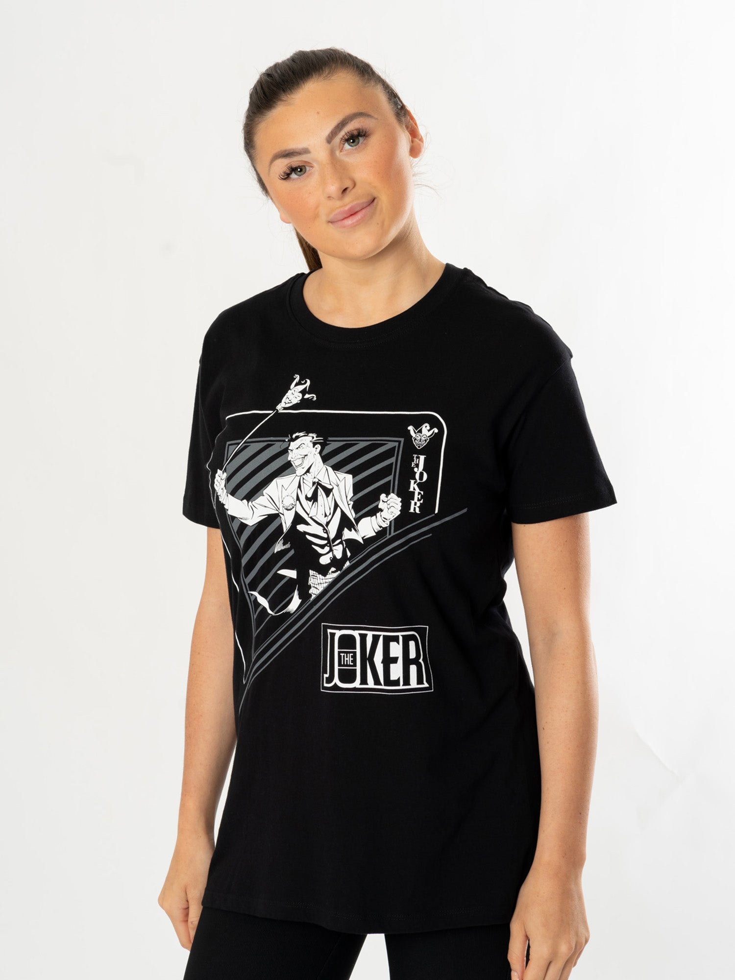 Joker Black Playing Card T-Shirt 1