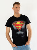 Superman Black Ripped T-Shirt 1