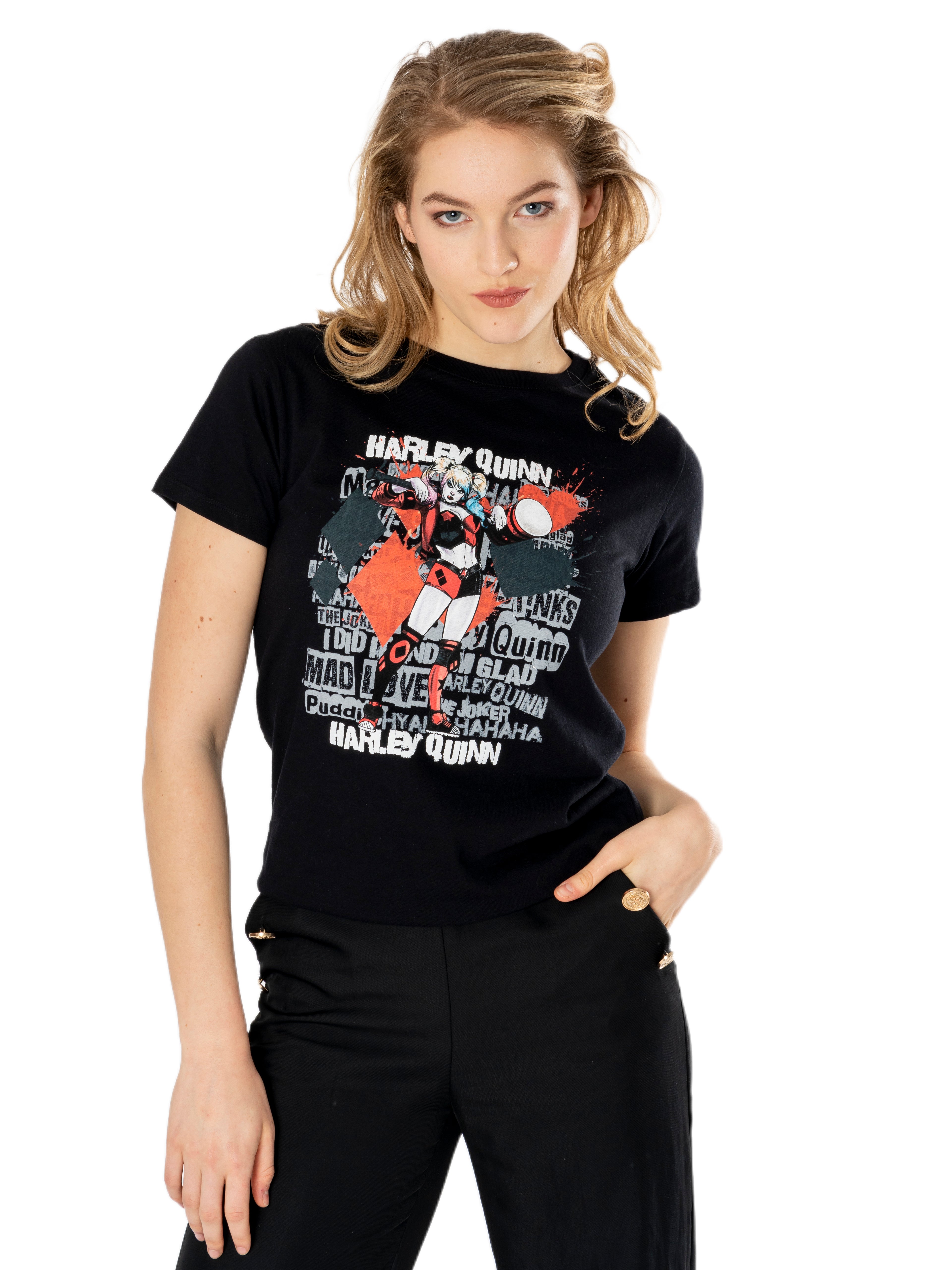 Harley Quinn Black Graffiti Unisex T-Shirt 2