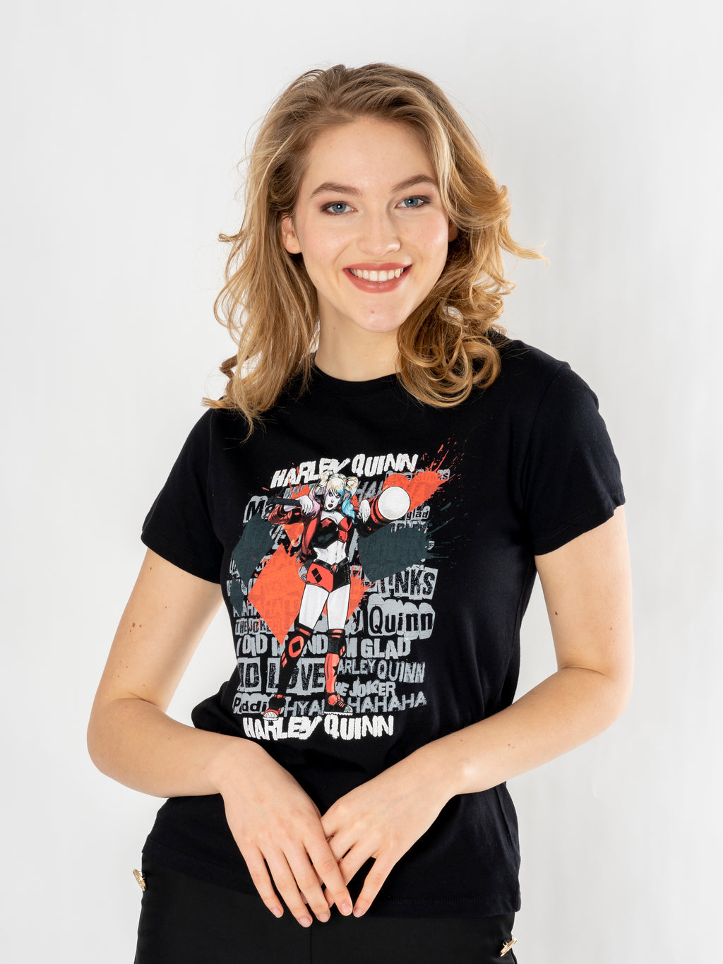 Harley Quinn Black Graffiti Unisex T-Shirt 3