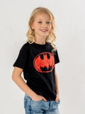 Batman Kids Black Red Batsign Unisex T-Shirt 1