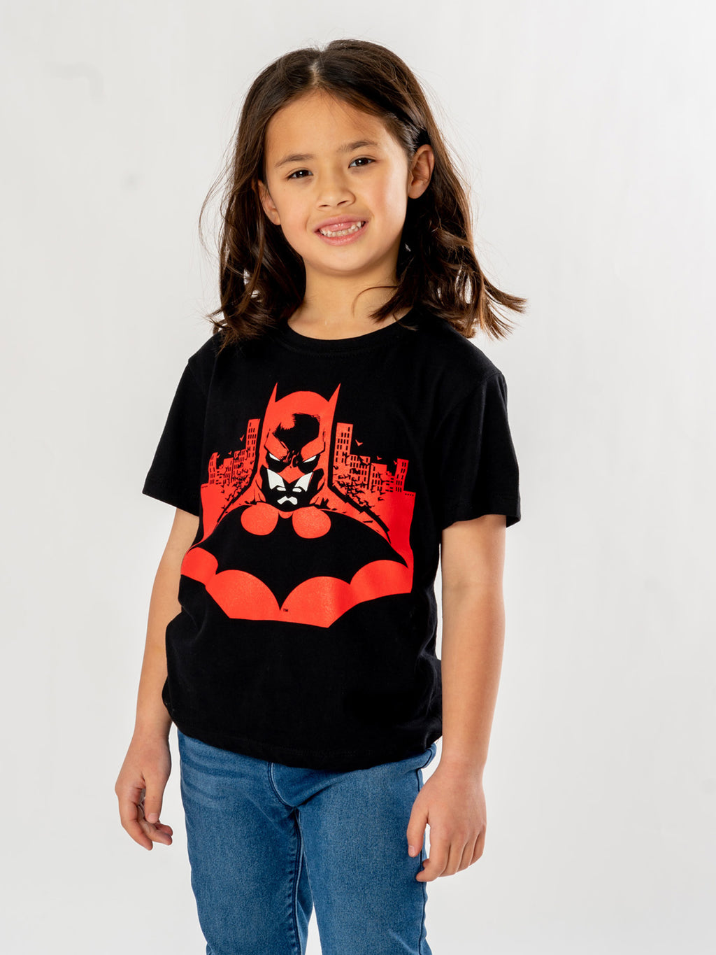 Batman Kids Black Gotham Skyline T-Shirt 3