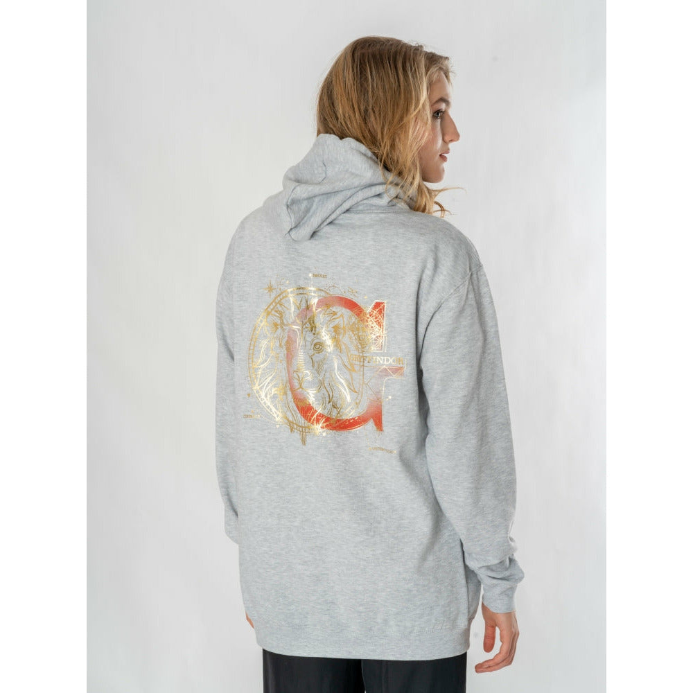 Harry Potter Unisex Grey Marl Gryffindor Zodiac Hoodie 3