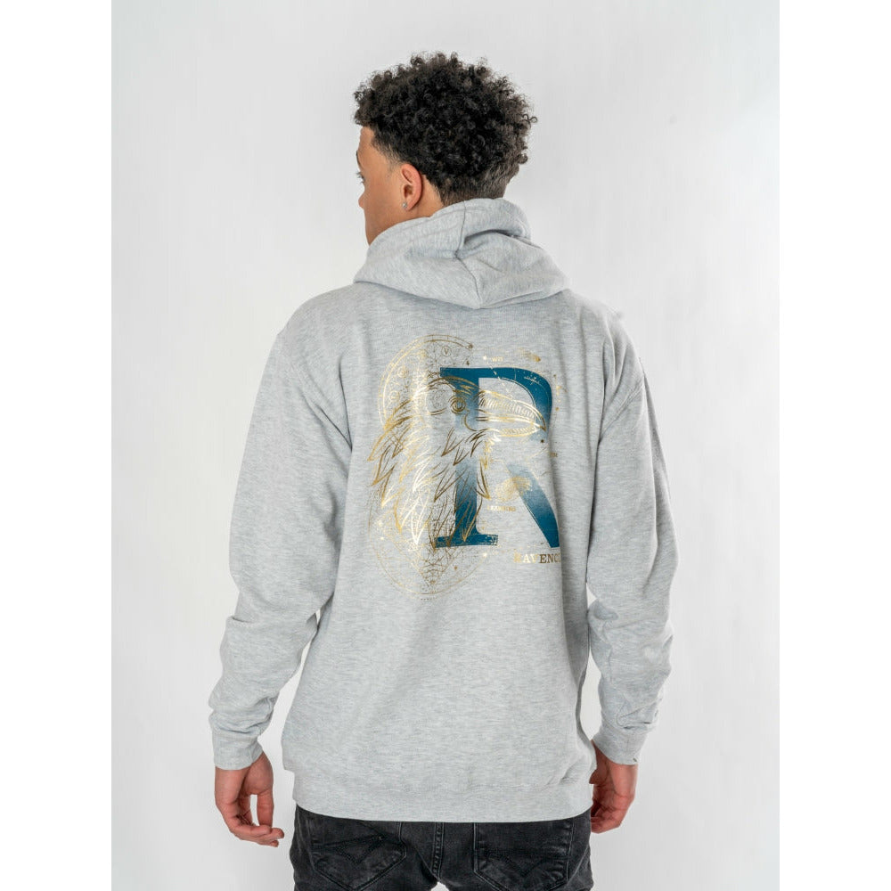 Harry Potter Unisex Grey Marl Ravenclaw Zodiac Hoodie 1