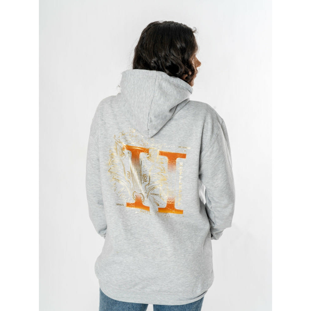 Harry Potter Unisex Grey Marl Hufflepuff Zodiac Hoodie 4