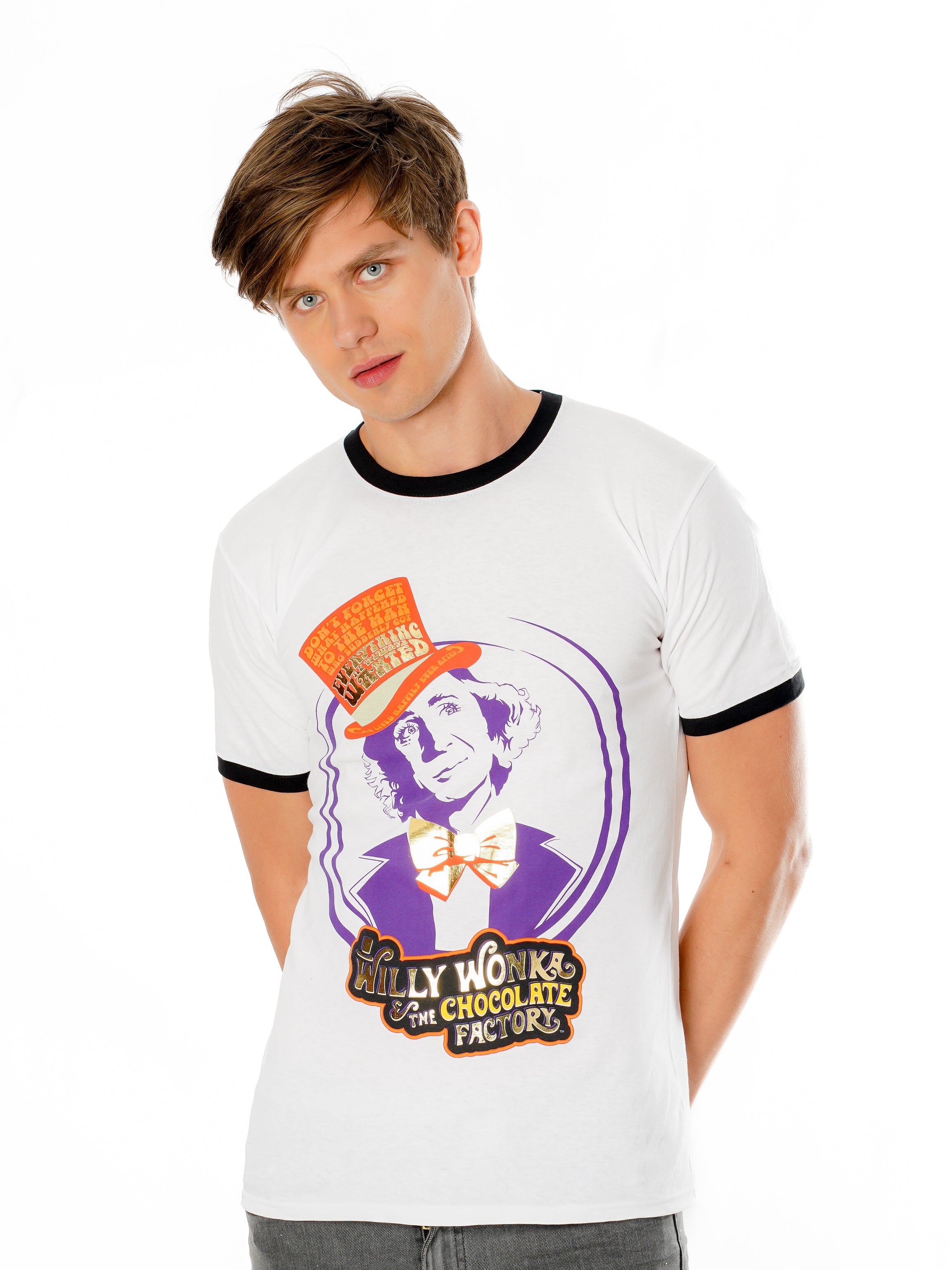 Willy Wonka Bowtie And Top Hat T-shirt 2