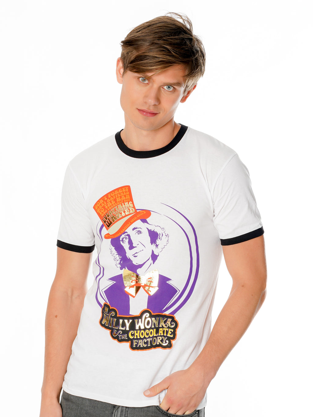 Willy Wonka Bowtie And Top Hat T-shirt 3