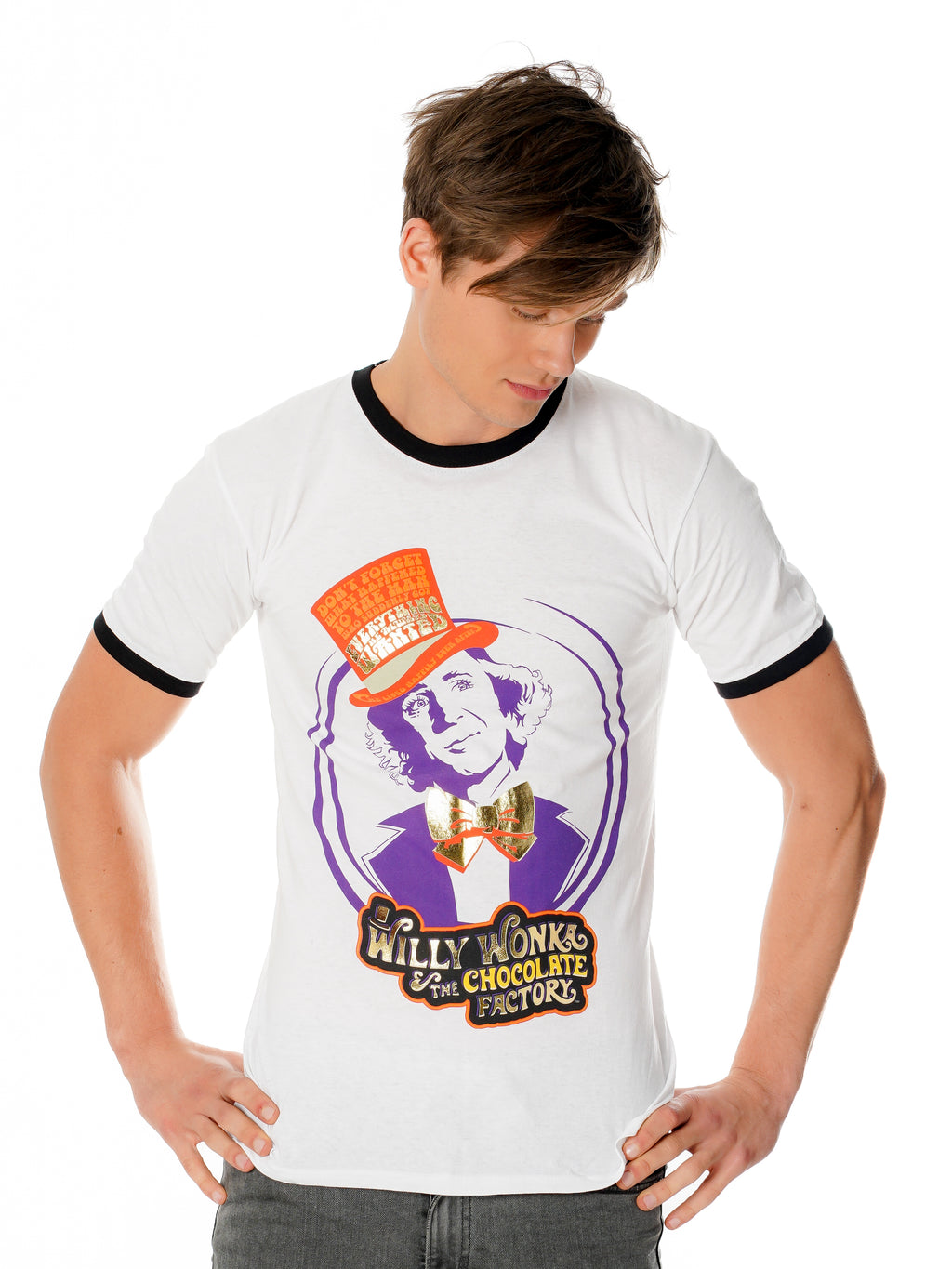 Willy Wonka Bowtie And Top Hat T-shirt 4