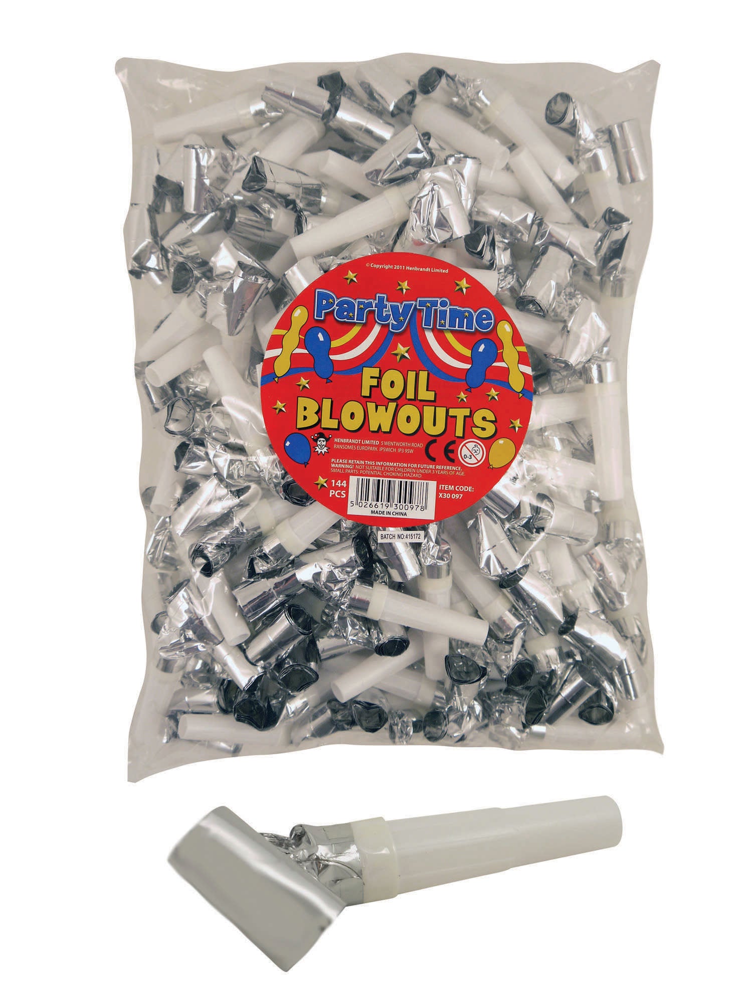 Blowouts Silver (1 Gross = Bag) 1