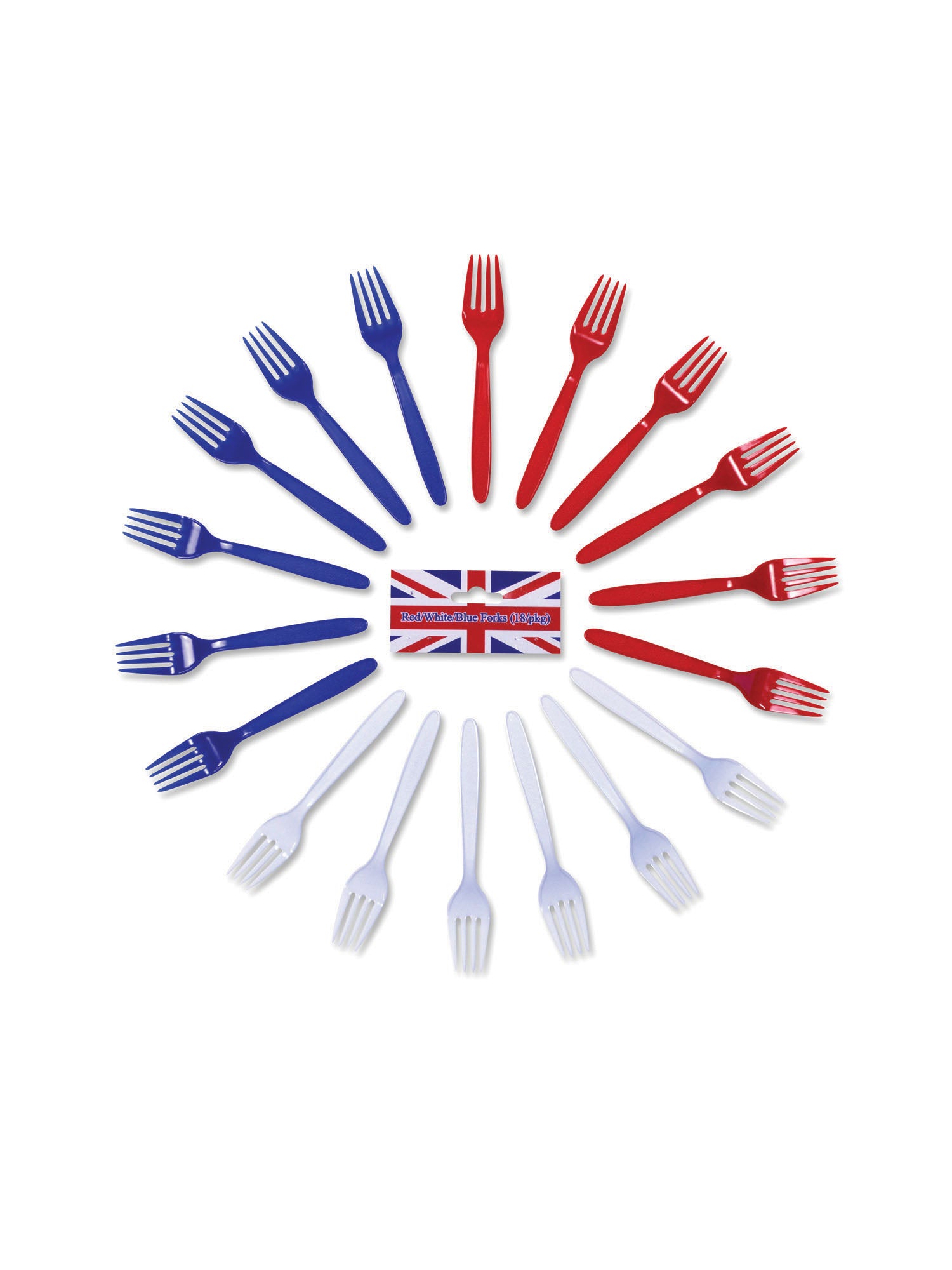 Red/White/Blue Forks (18 Pkt) *** 1