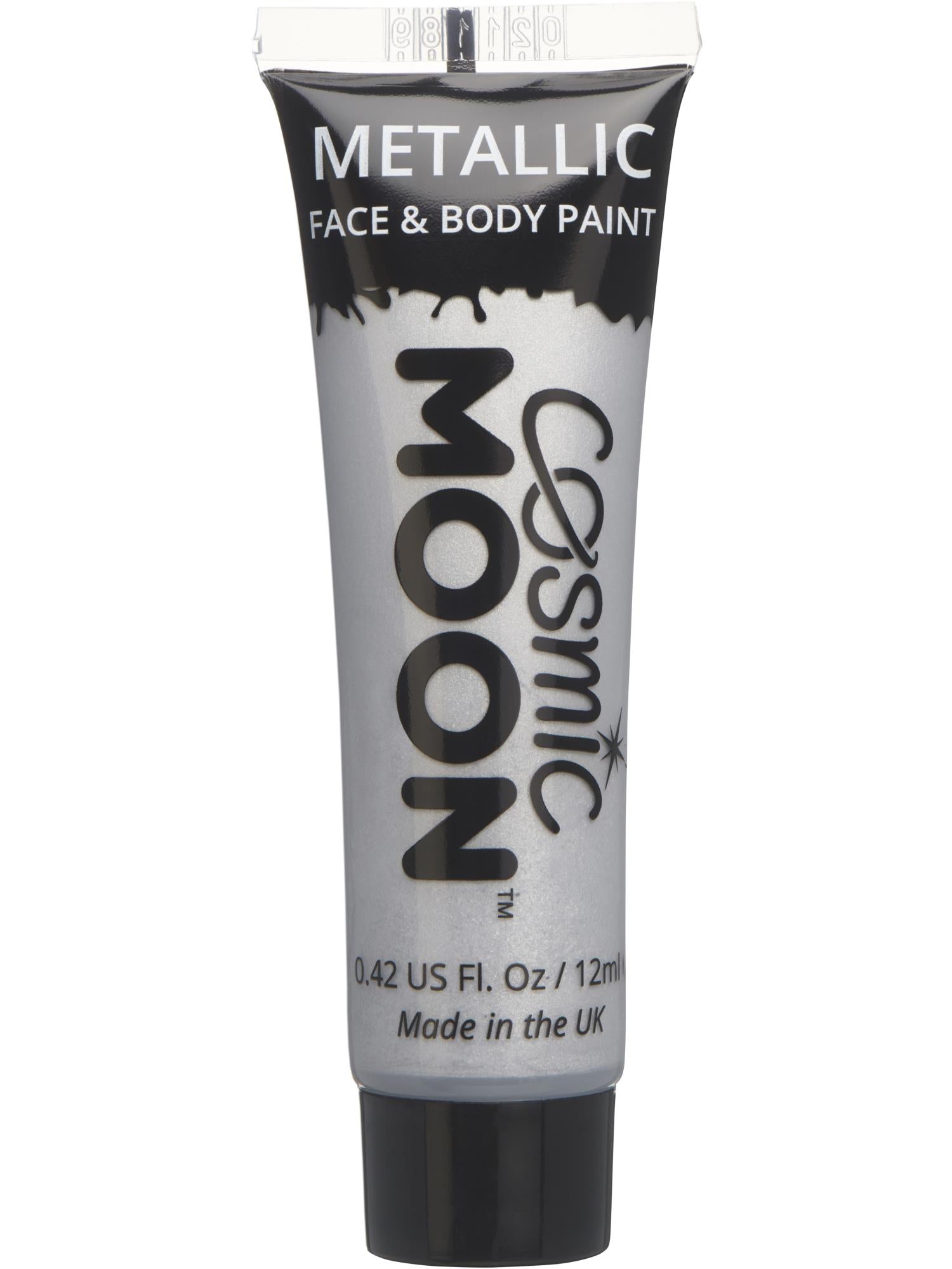 Cosmic Moon Metallic Face & Body Paint, Silver 1