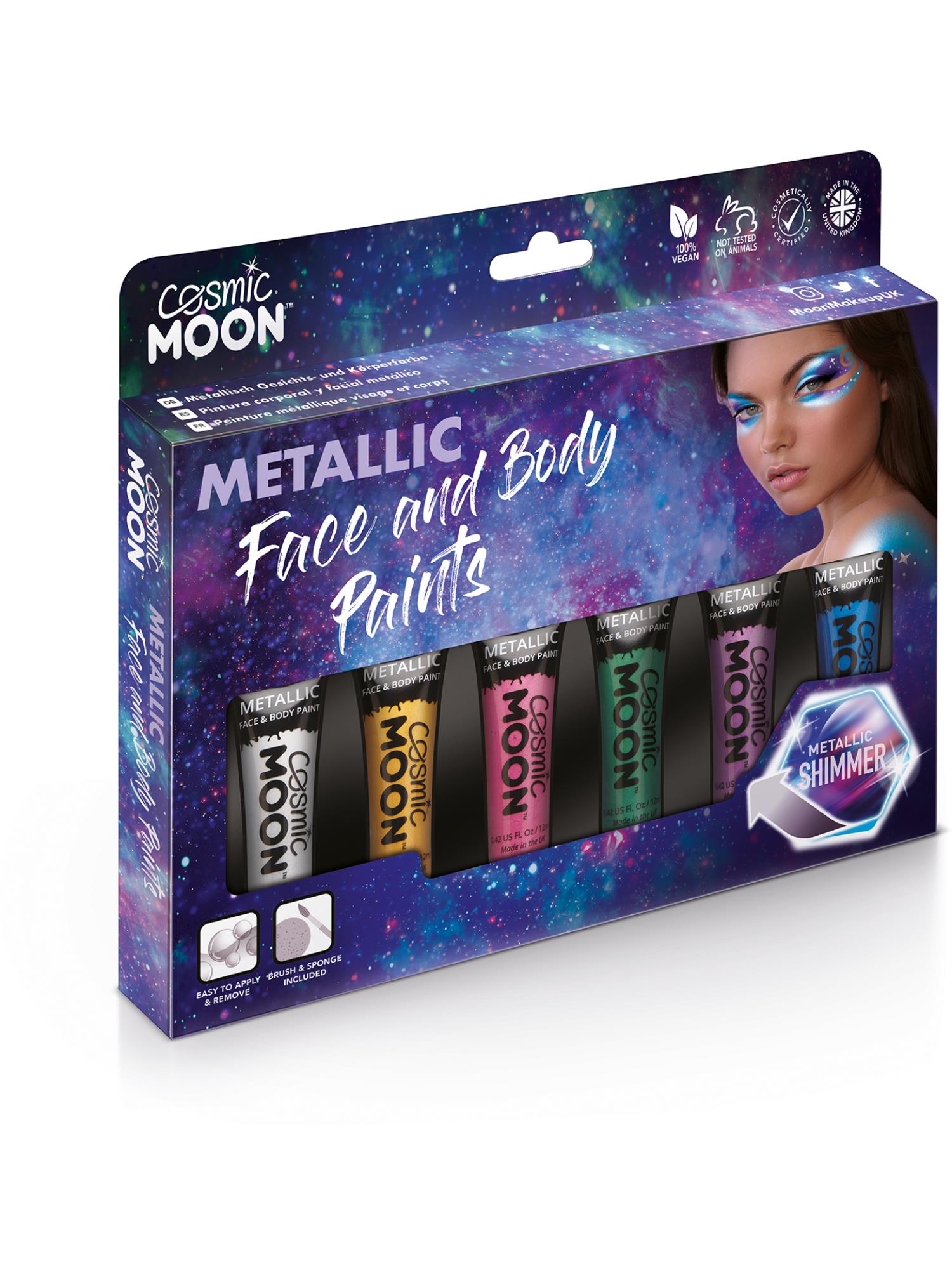 Cosmic Moon Metallic Face & Body Paint, Assorted 1