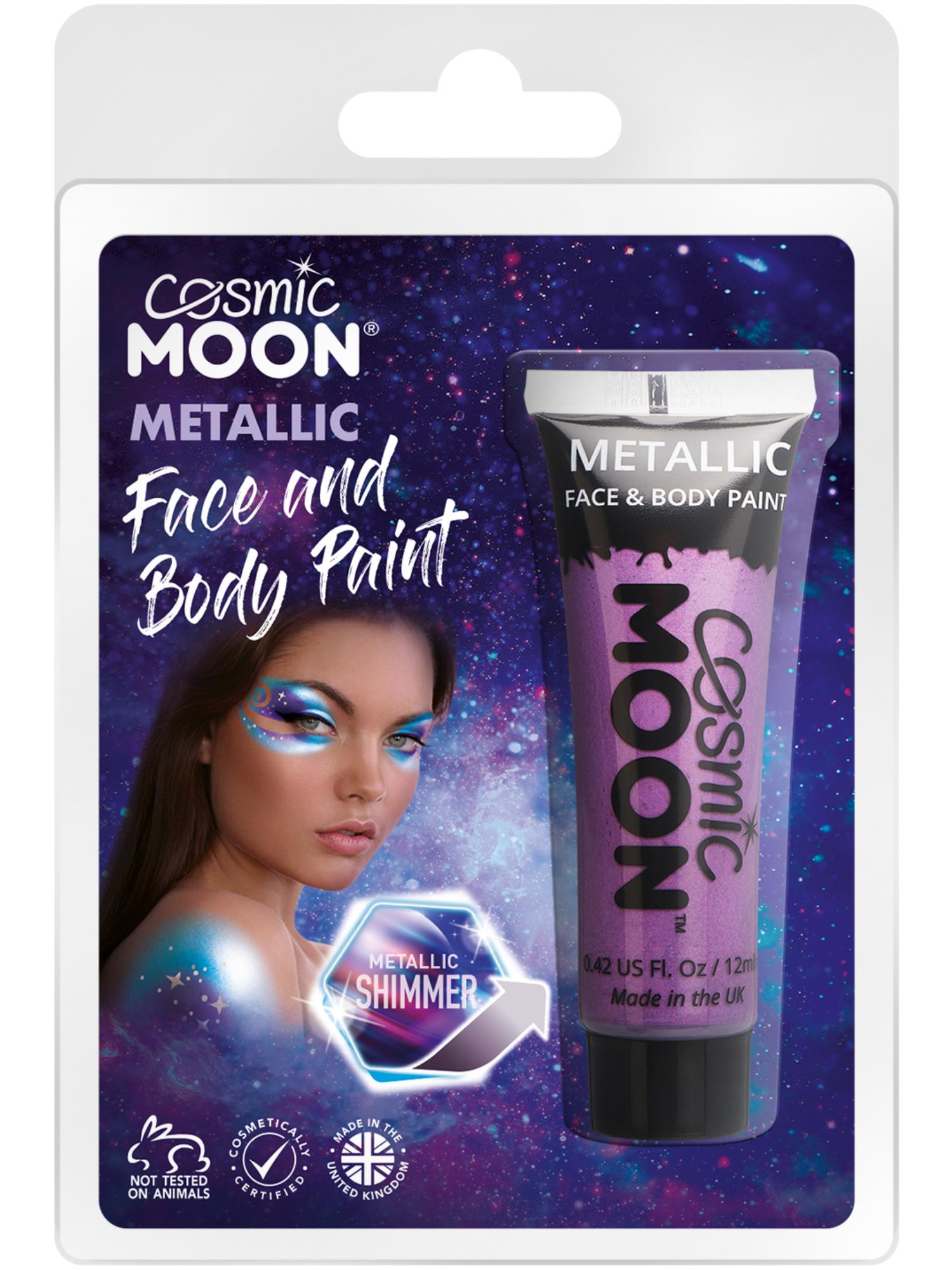 Cosmic Moon Metallic Face & Body Paint, Purple 1