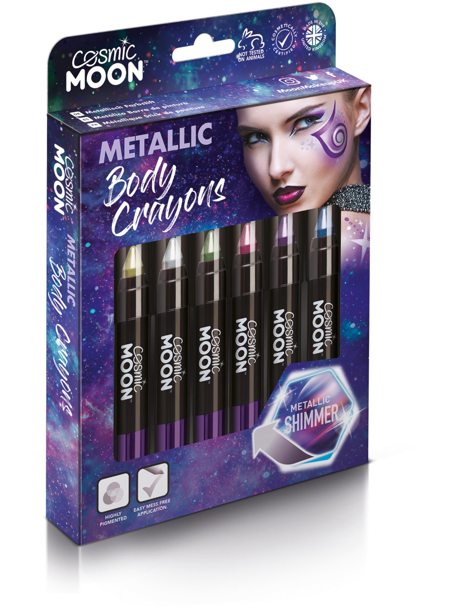 Cosmic Moon Metallic Body Crayons, Assorted 1