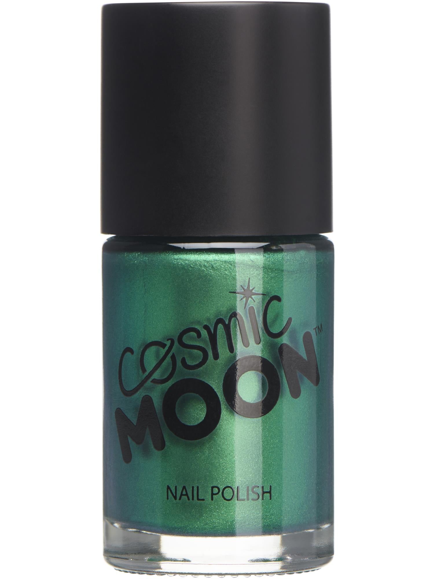 Cosmic Moon Metallic Nail Polish, Green 1