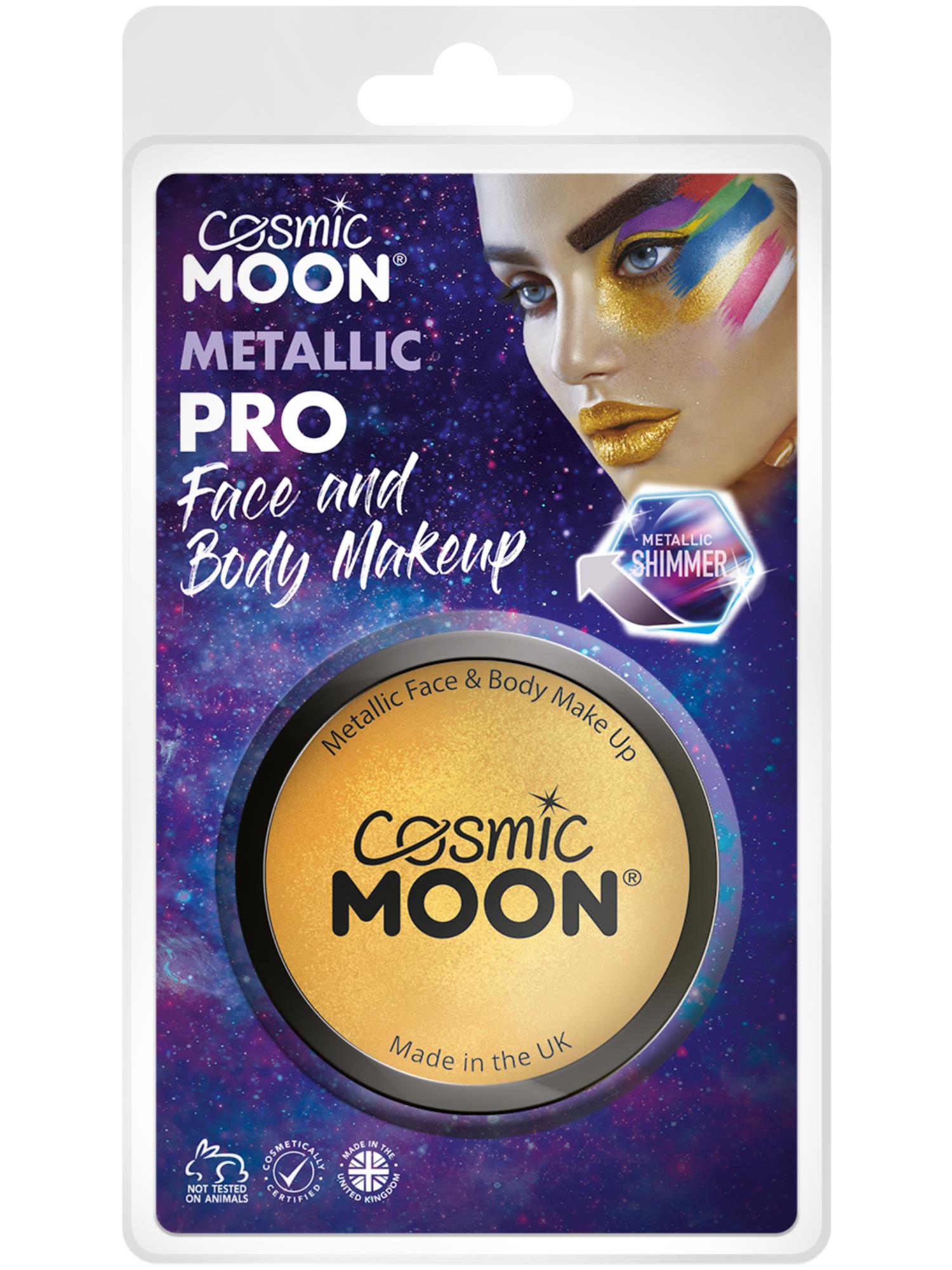 Cosmic Moon Metallic Pro Face Paint Cake Pots, Gol 1