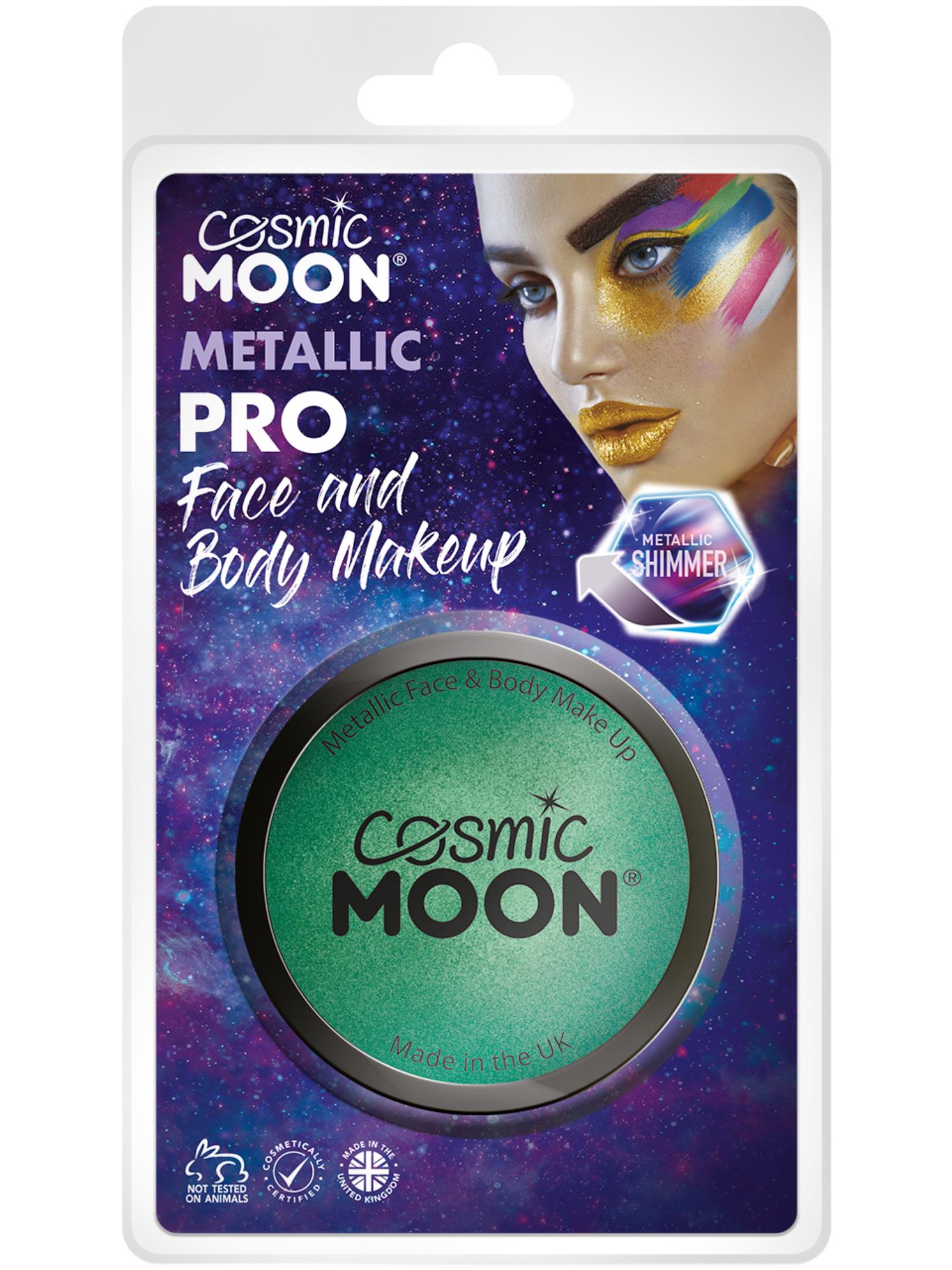 Cosmic Moon Metallic Pro Face Paint Cake Pots, Gre 1