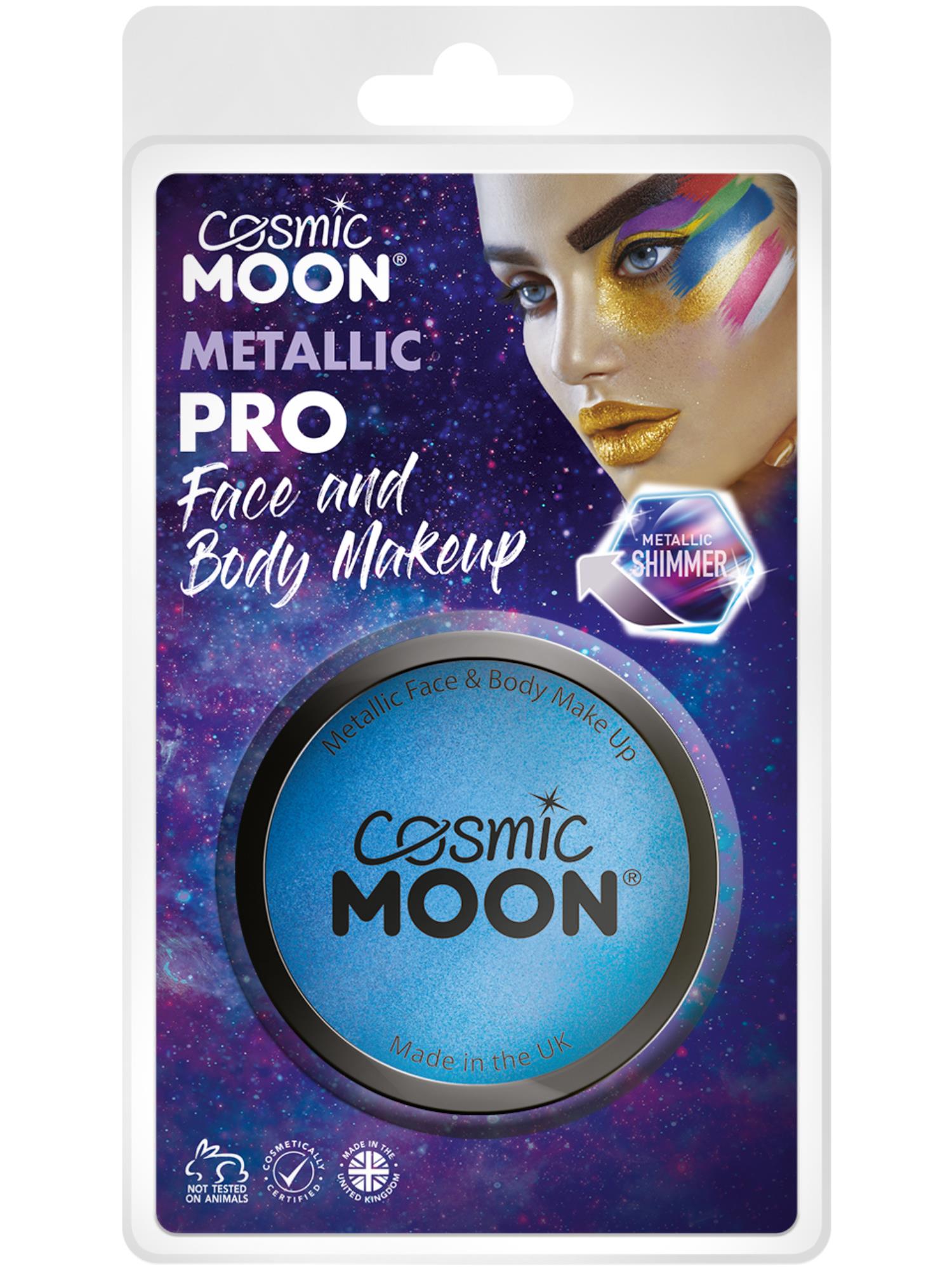 Cosmic Moon Metallic Pro Face Paint Cake Pots, Blu 1
