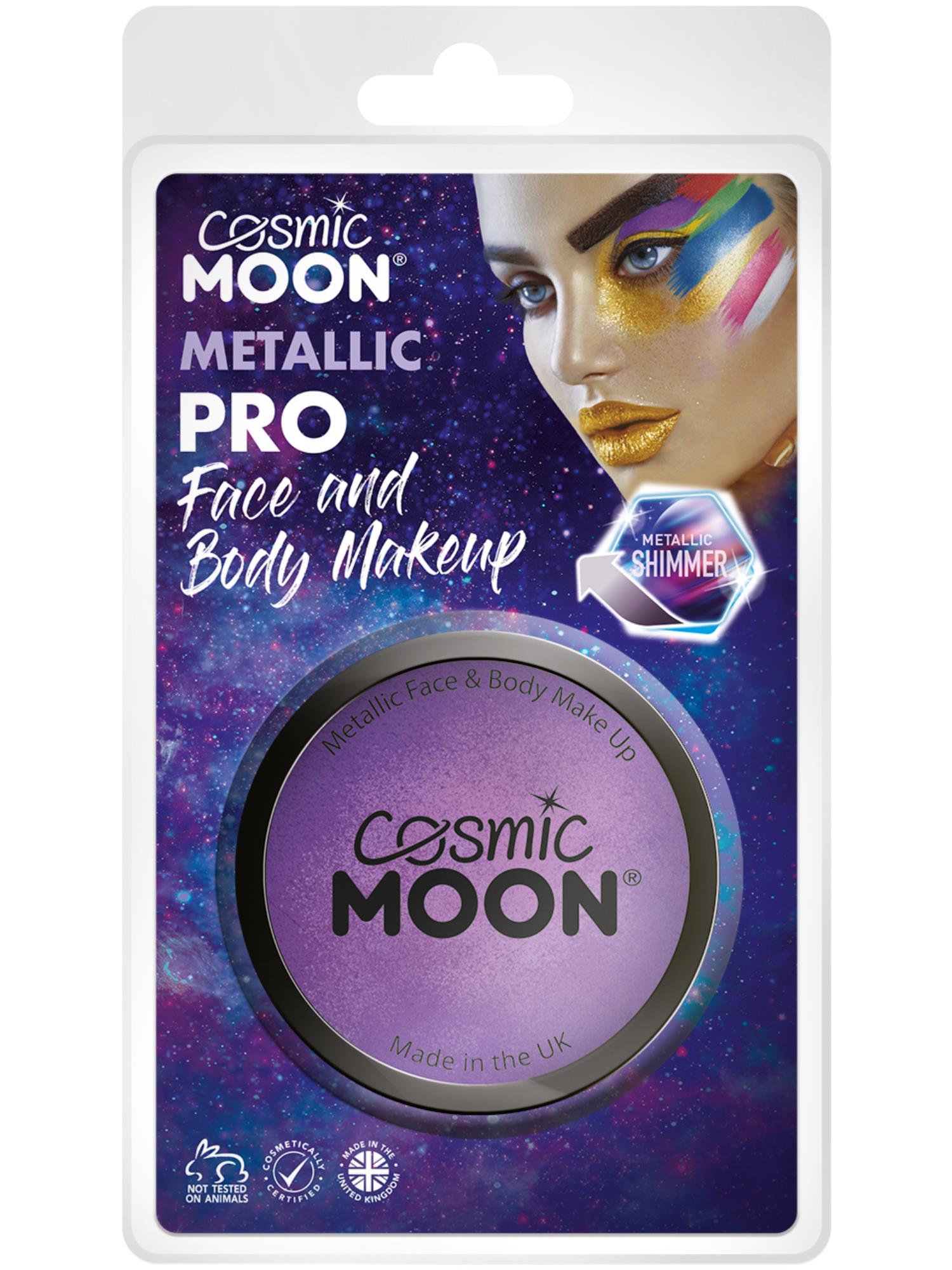 Cosmic Moon Metallic Pro Face Paint Cake Pots, Pur 1