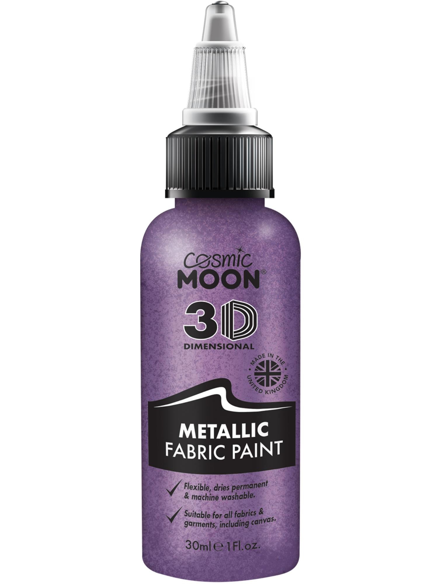 Cosmic Moon Metallic Fabric Paint, Purple 1