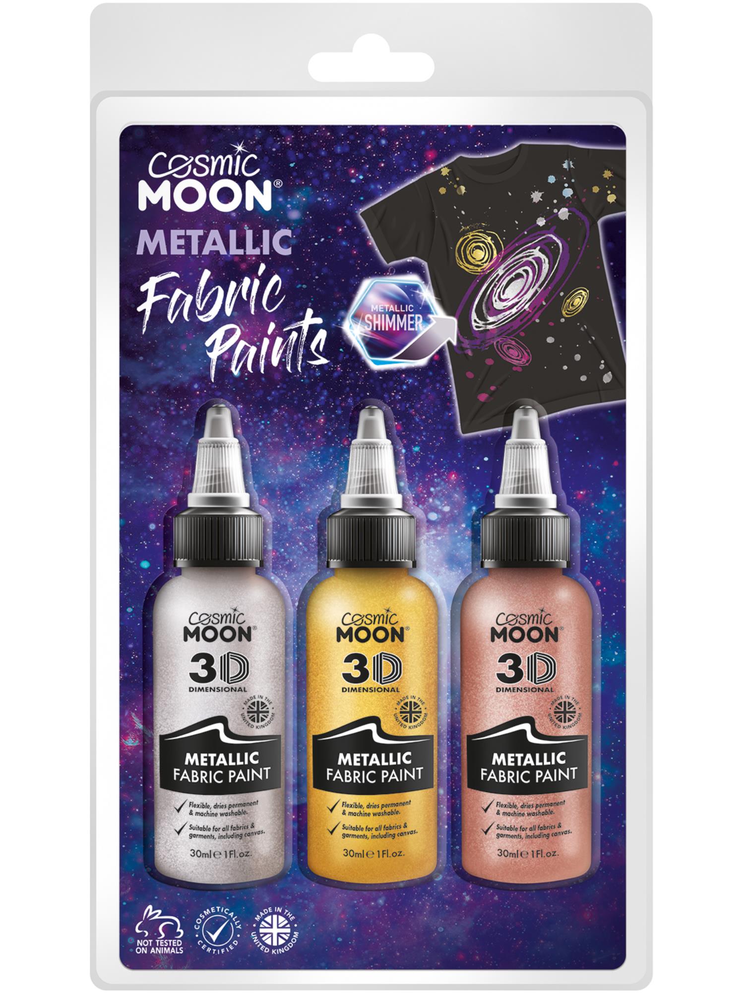Cosmic Moon Metallic Fabric Paint, 1
