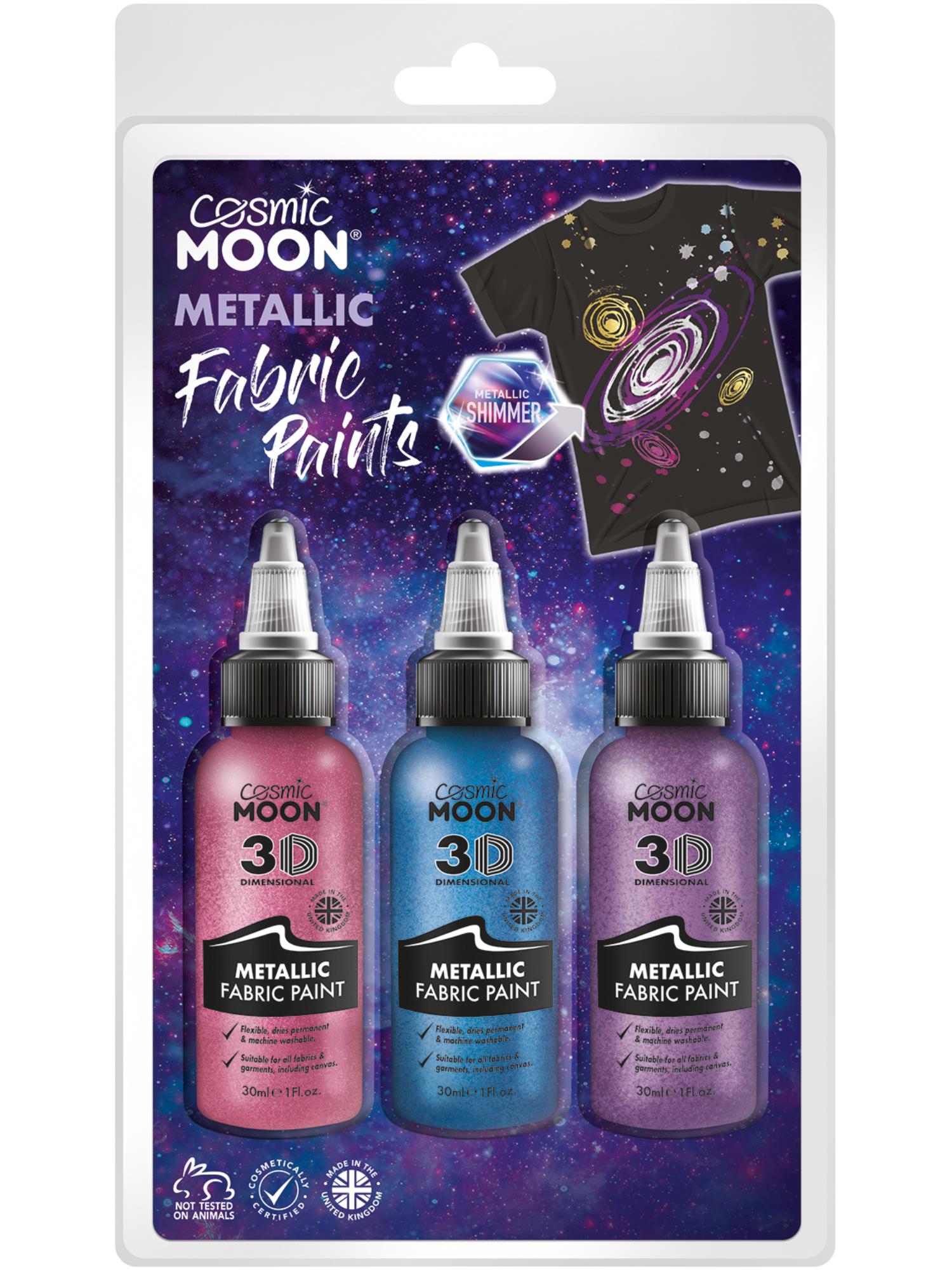Cosmic Moon Metallic Fabric Paint, 1