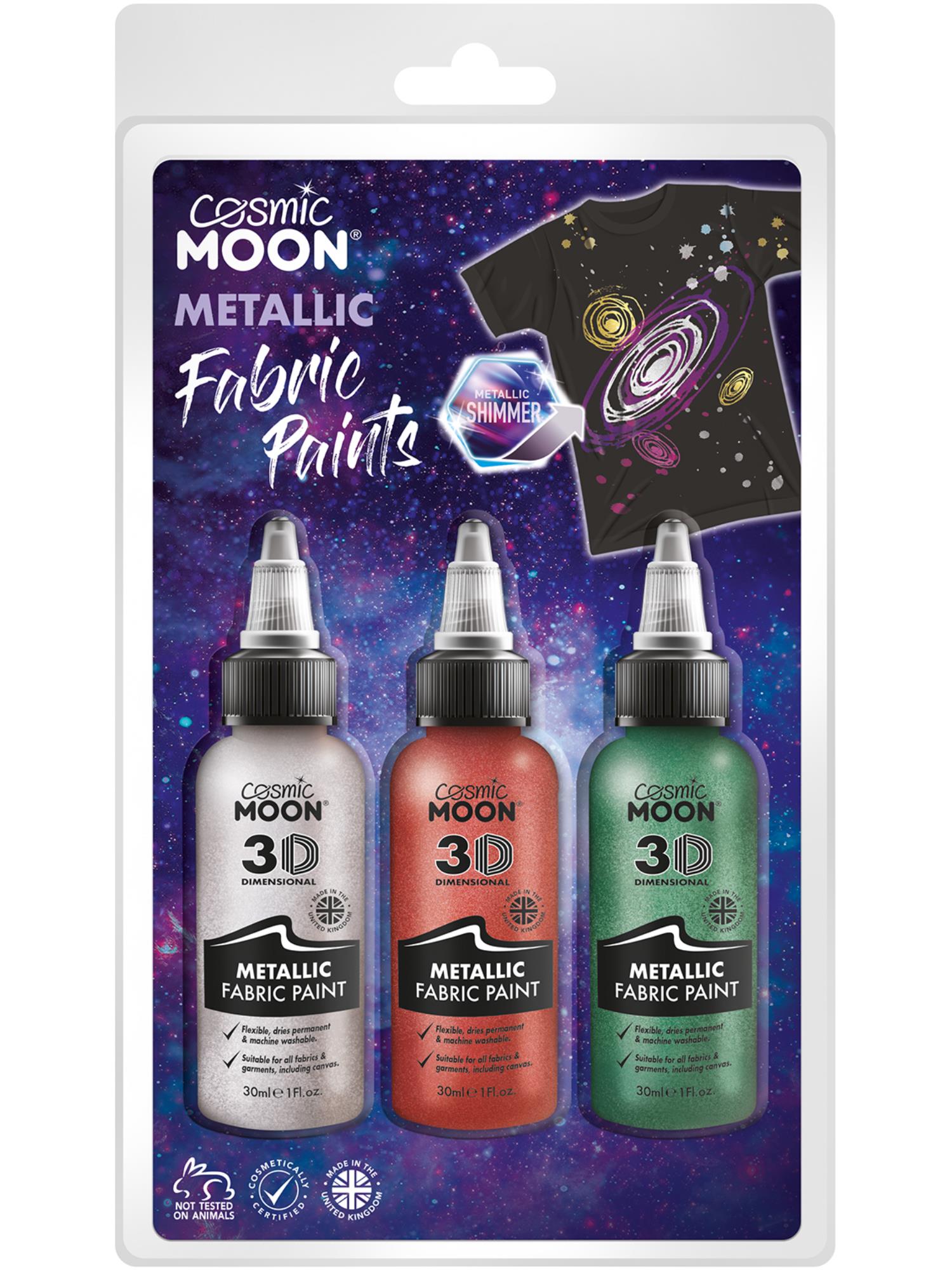 Cosmic Moon Metallic Fabric Paint, 1