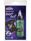 Cosmic Moon Metallic Fabric Paint, Green 1