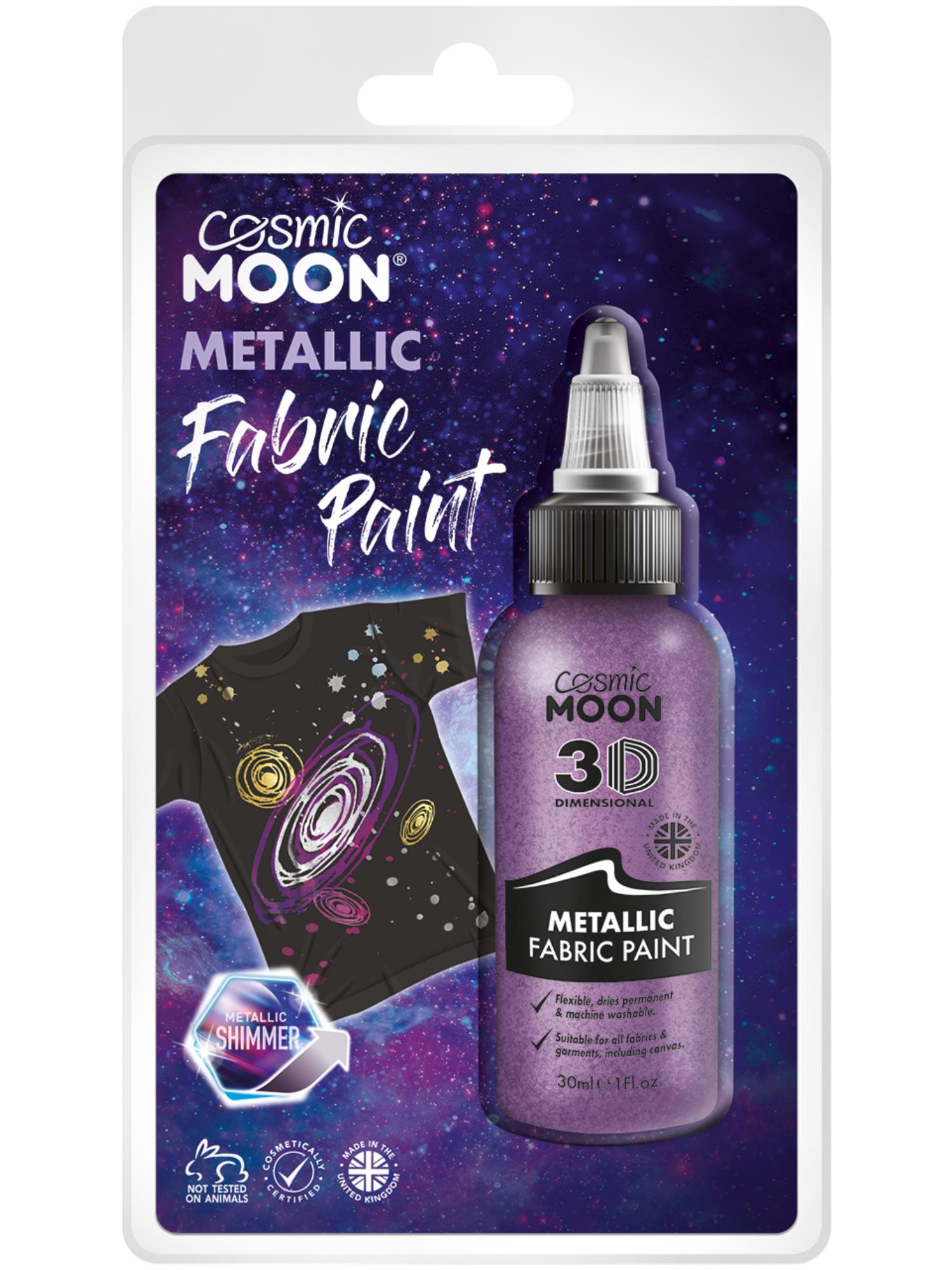 Cosmic Moon Metallic Fabric Paint, Purple 1