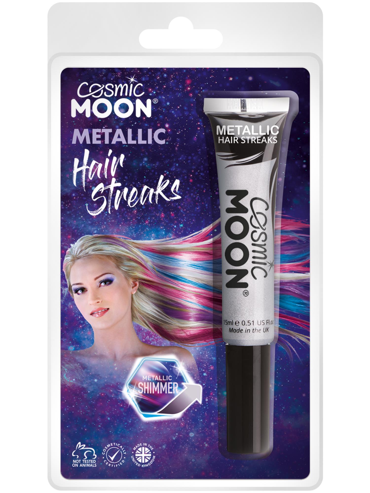 Cosmic Moon Metallic Hair Streaks, Silver 1