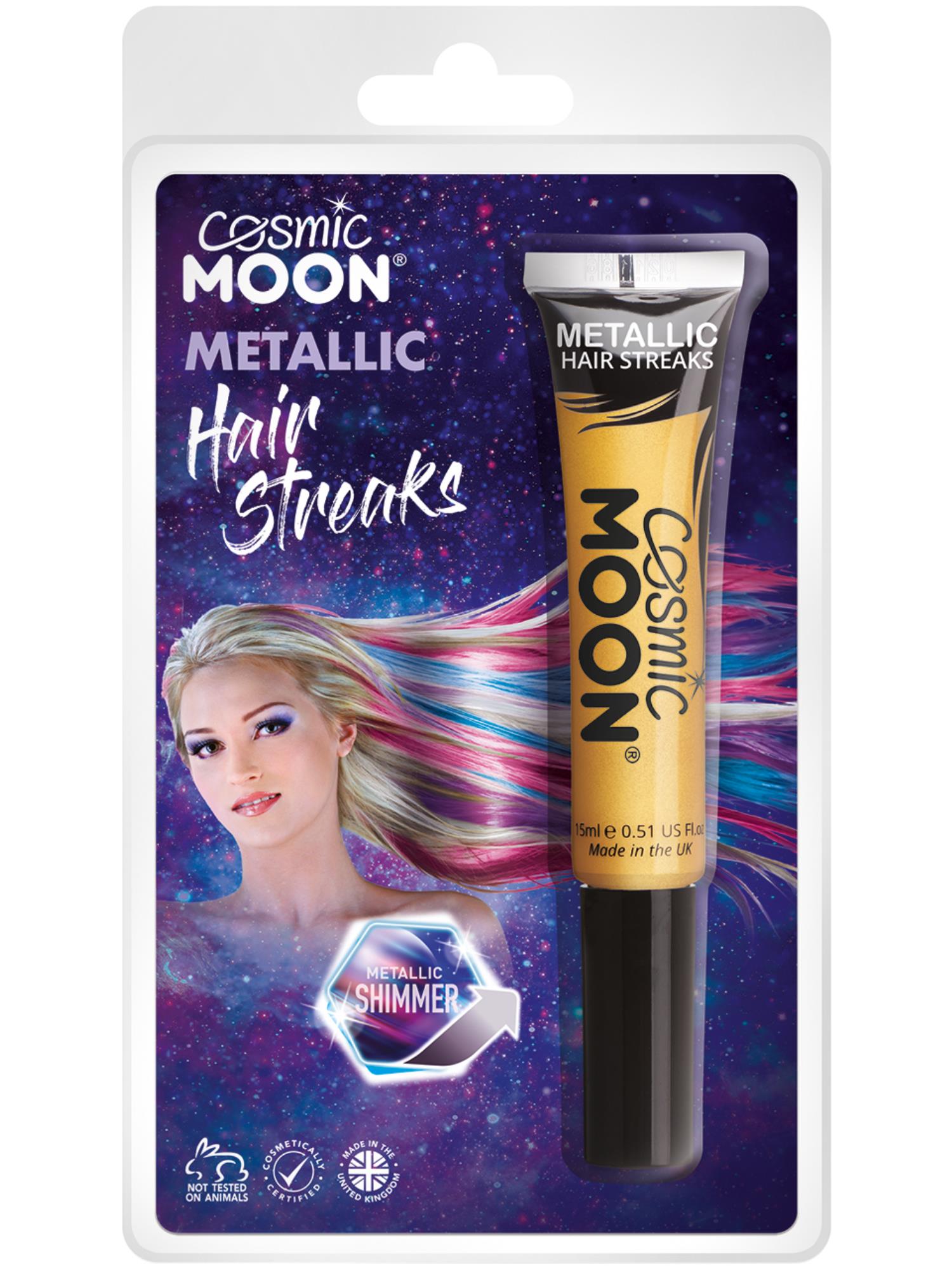 Cosmic Moon Metallic Hair Streaks, Gold 1